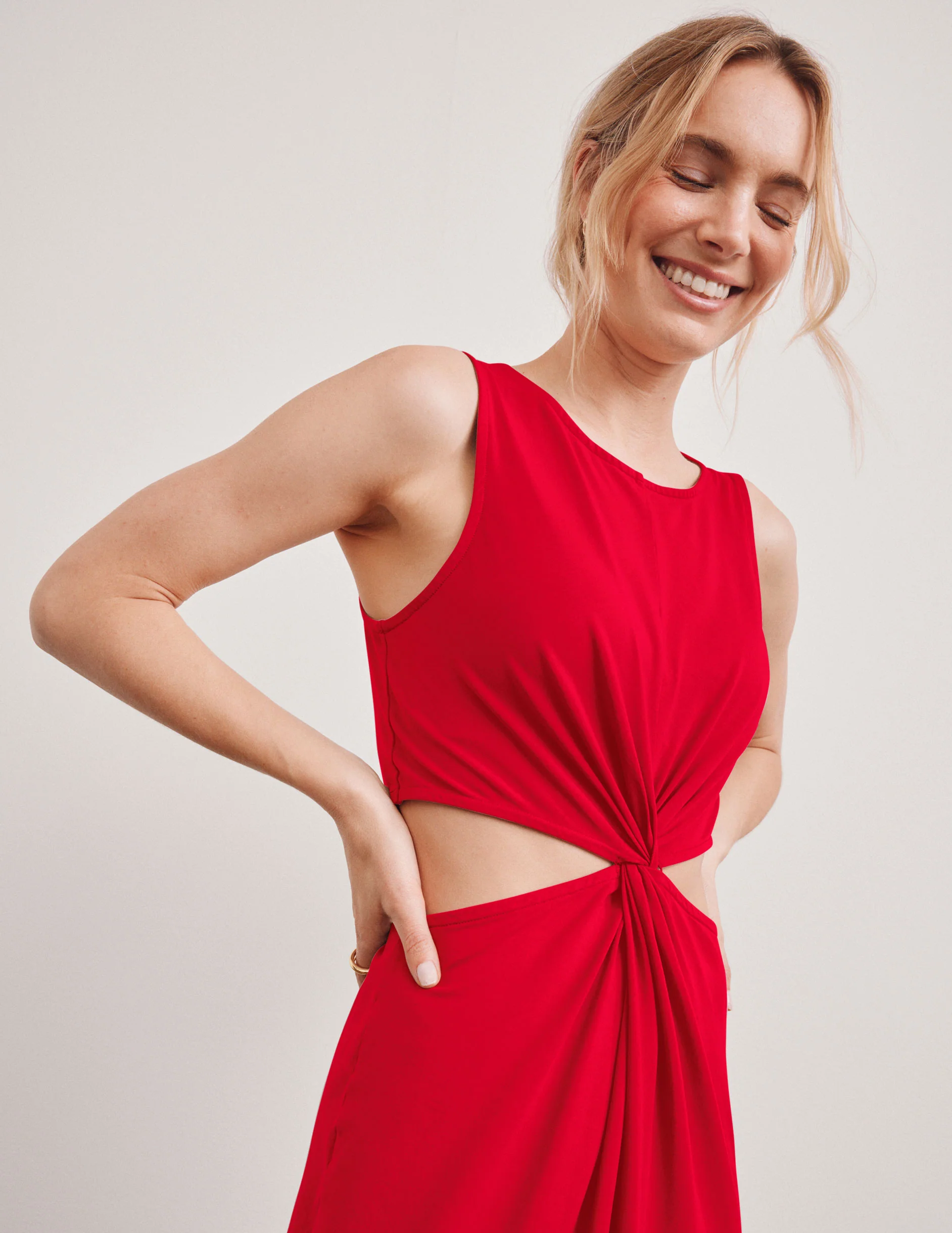 Around The World Front Twist Dress