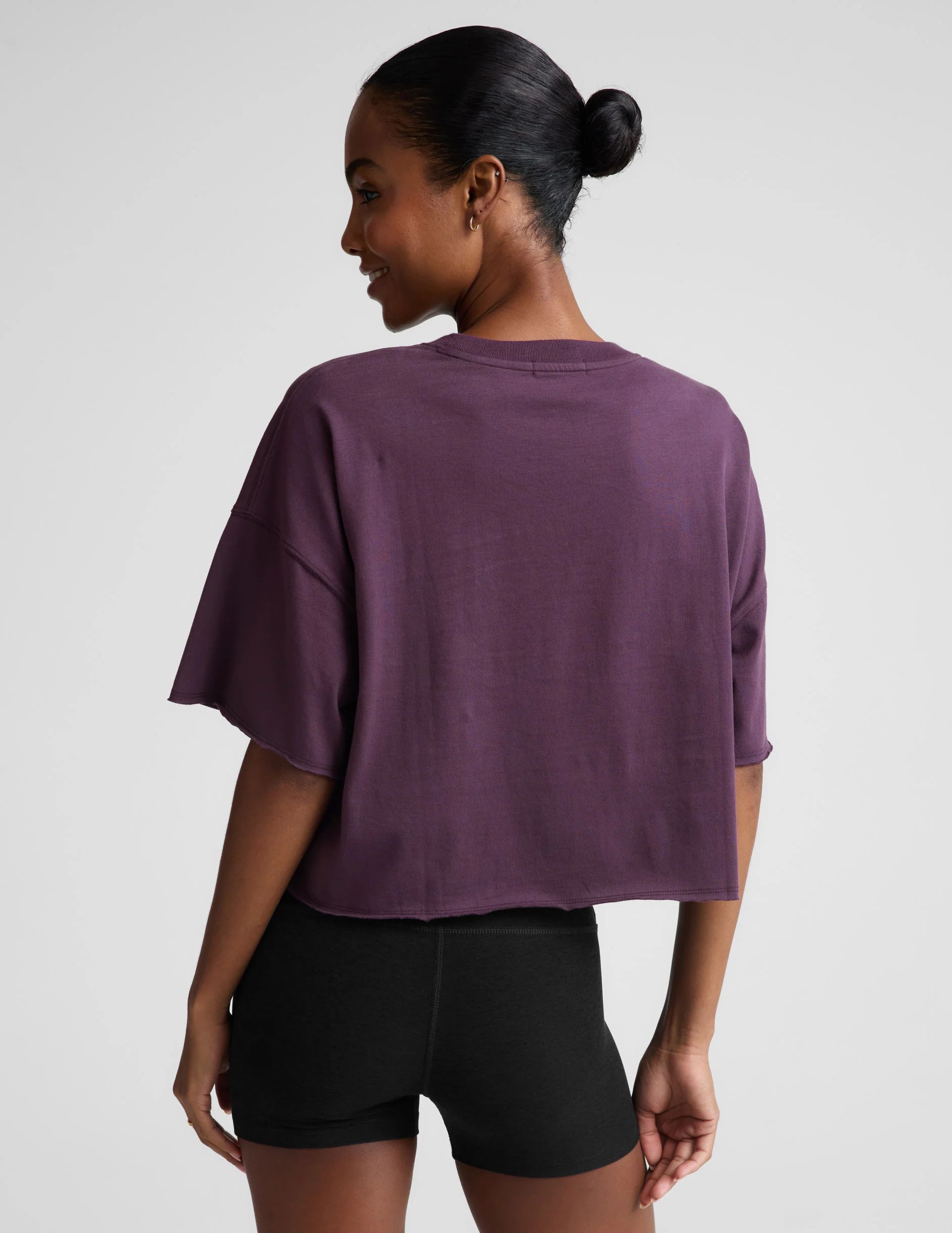 SoftKnit Better Than Ever Cropped Cotton Tee - Image 3