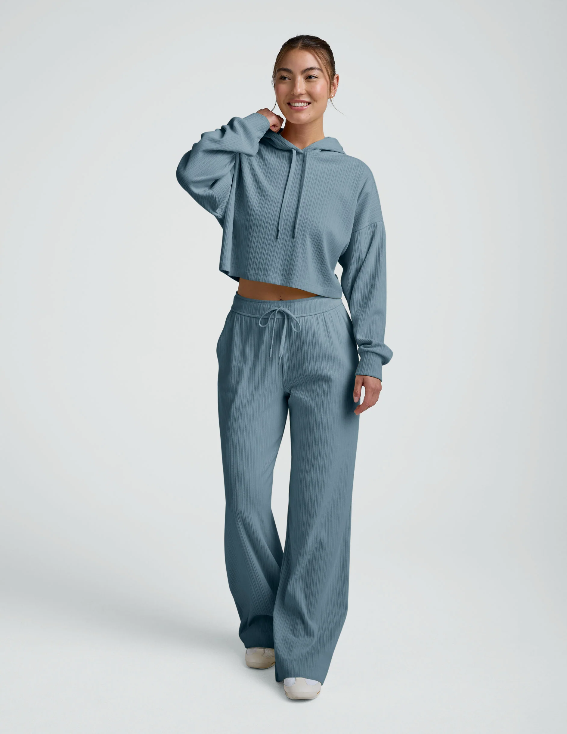 Breathe Easy Ribbed Cropped Hoodie - Image 5