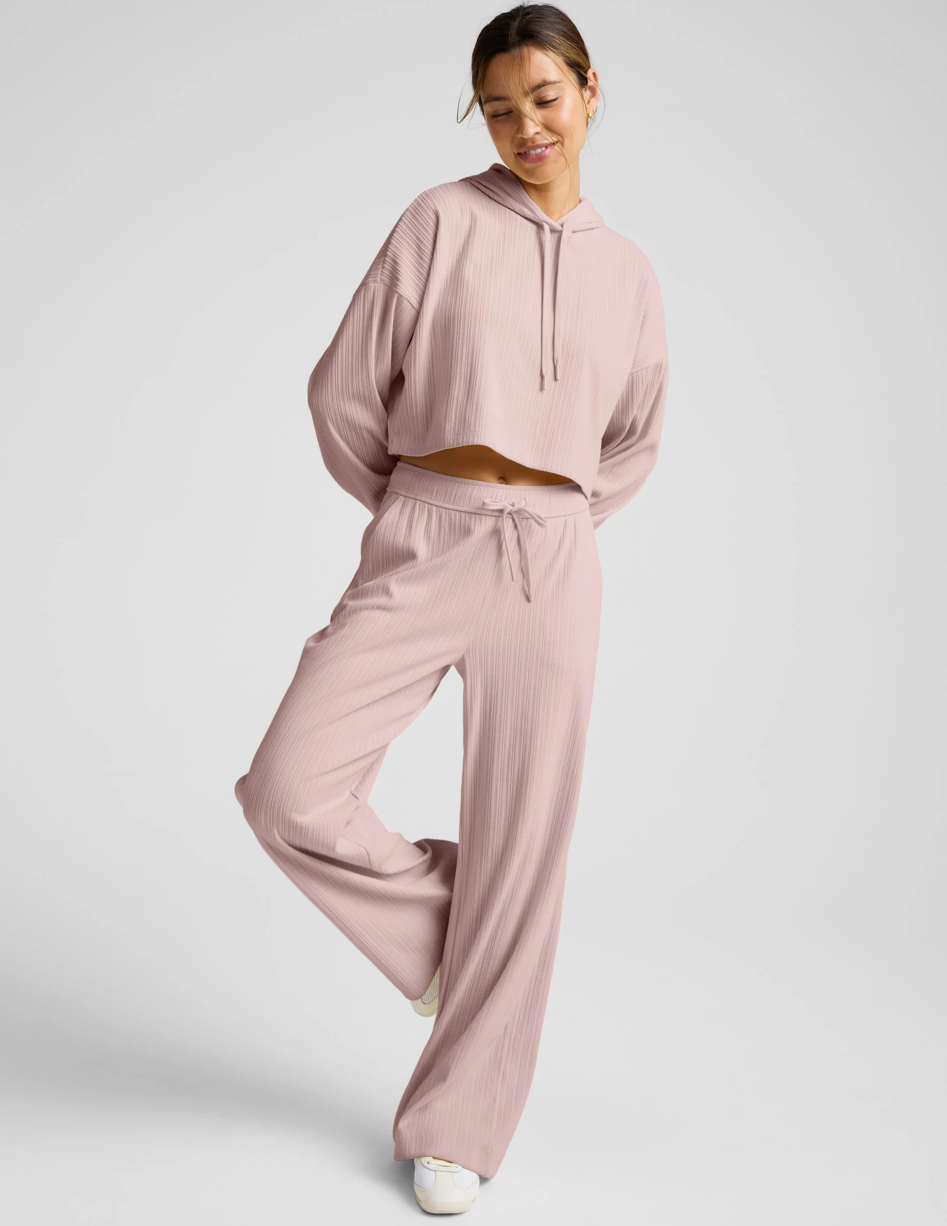 Breathe Easy Ribbed Wide Leg Pant
