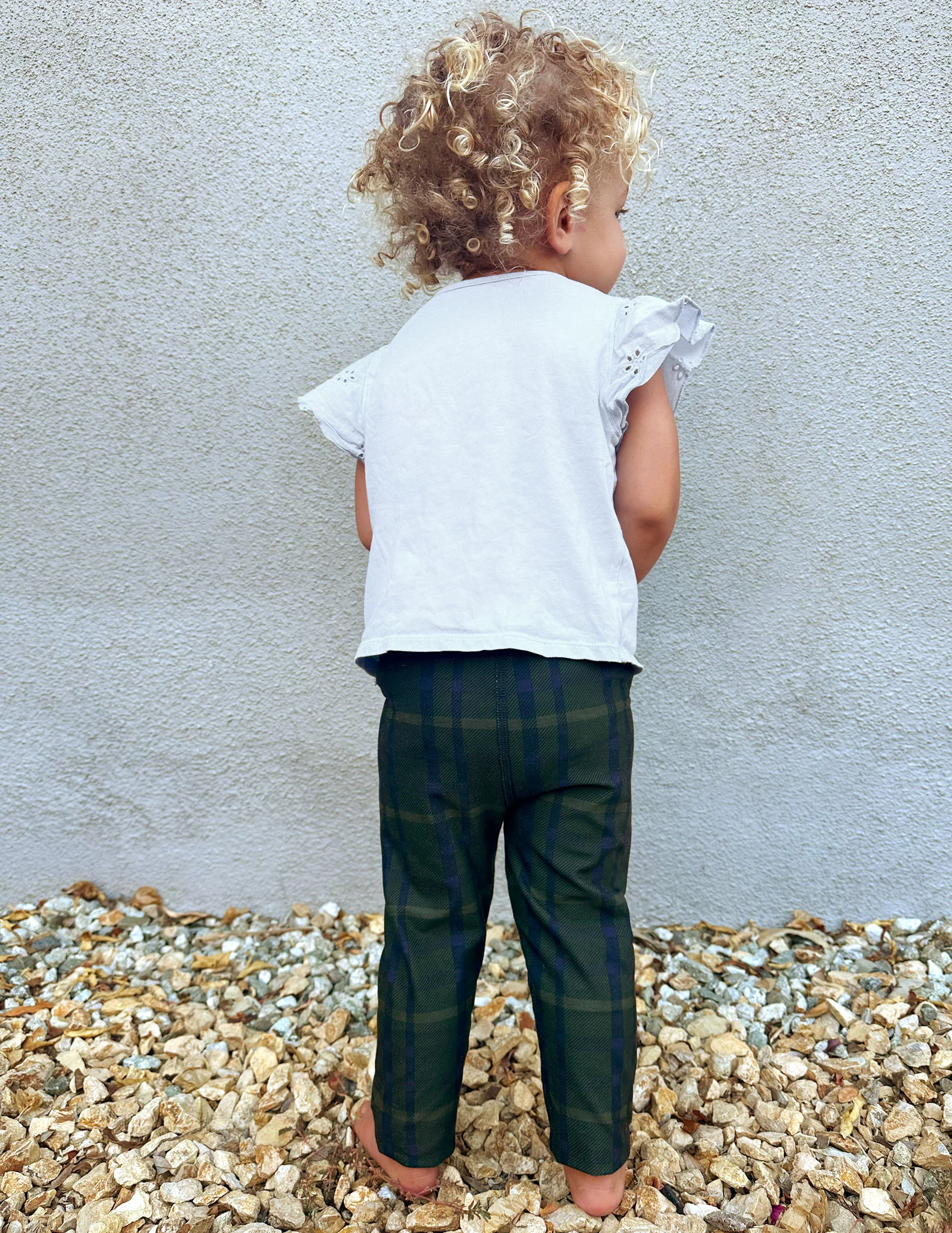 Dark Olive Preppy Plaid SoftMark Toddler Legging - Image 3