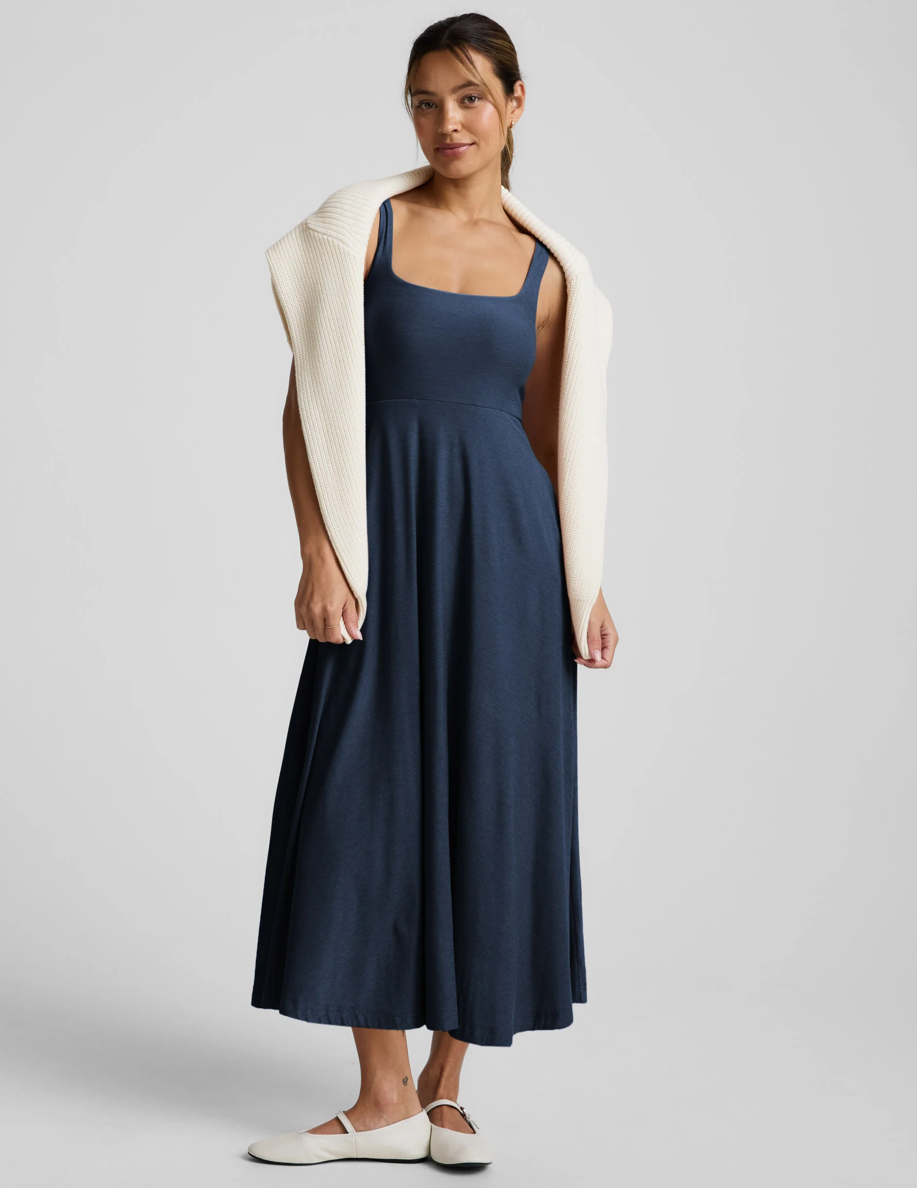 Featherweight At The Ready Square Neck Midi Dress - Image 2