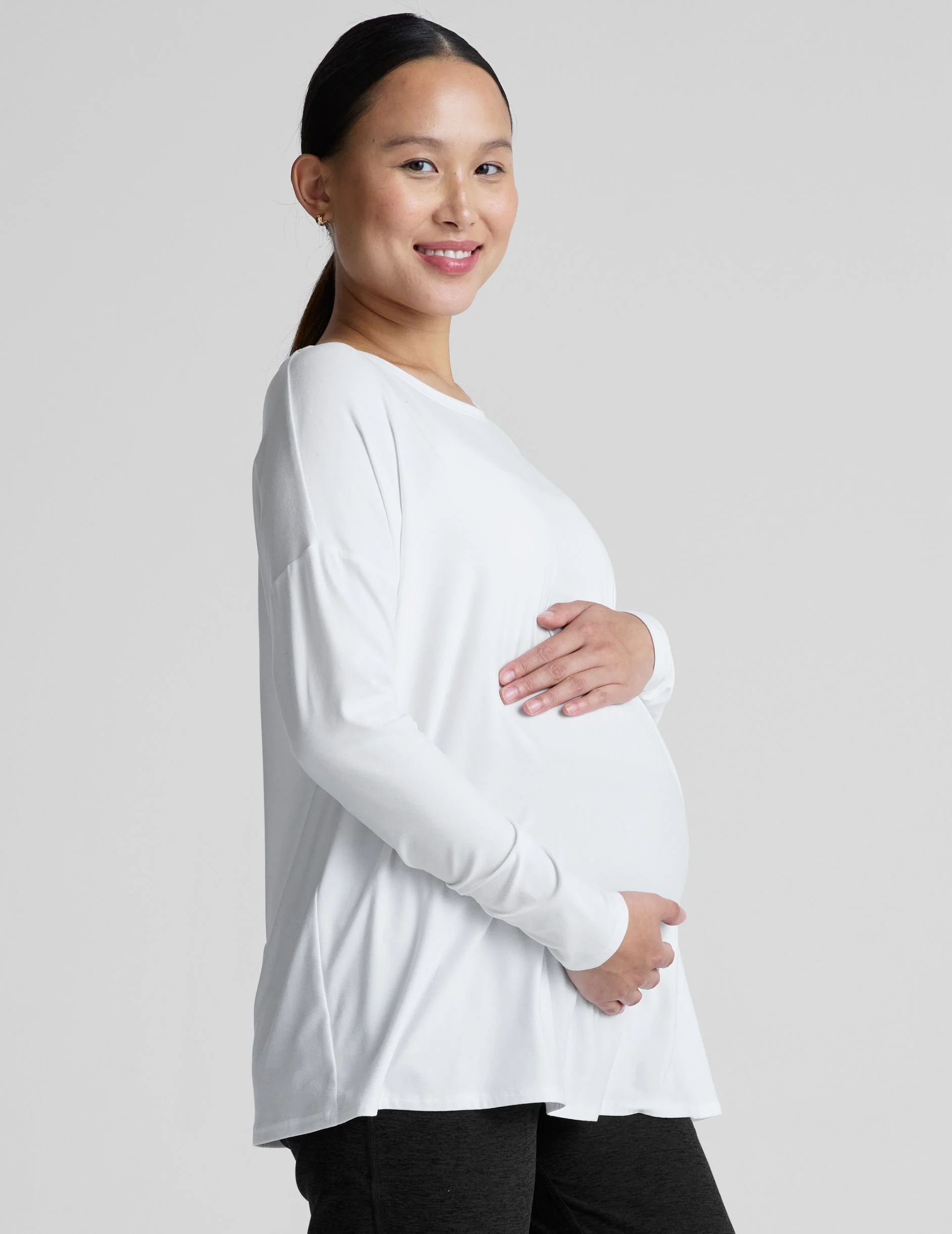 Featherweight Feels Like Home Long Sleeve Maternity Top - Image 4