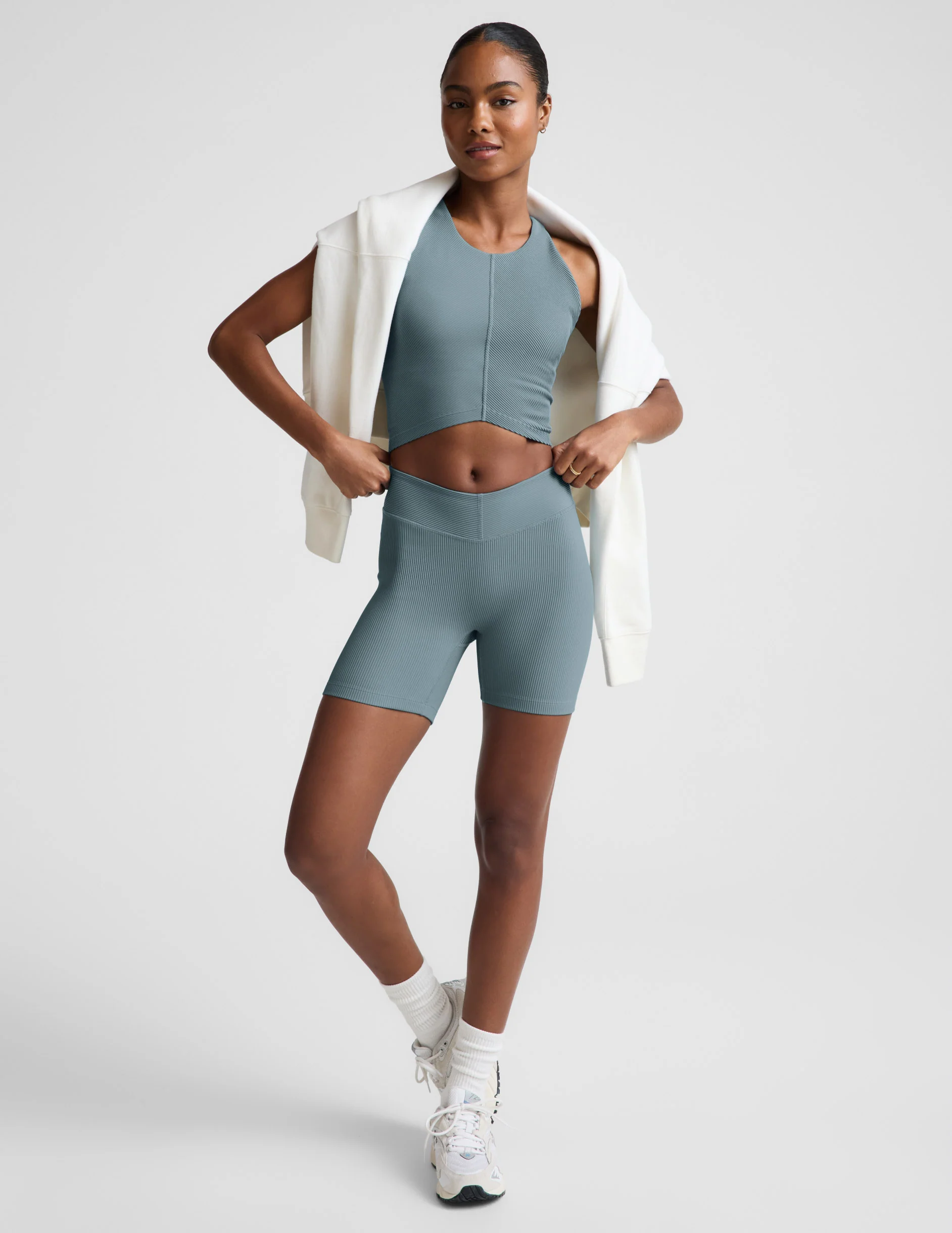 Impulse Ribbed V-Waist 5" Biker Short - Image 2