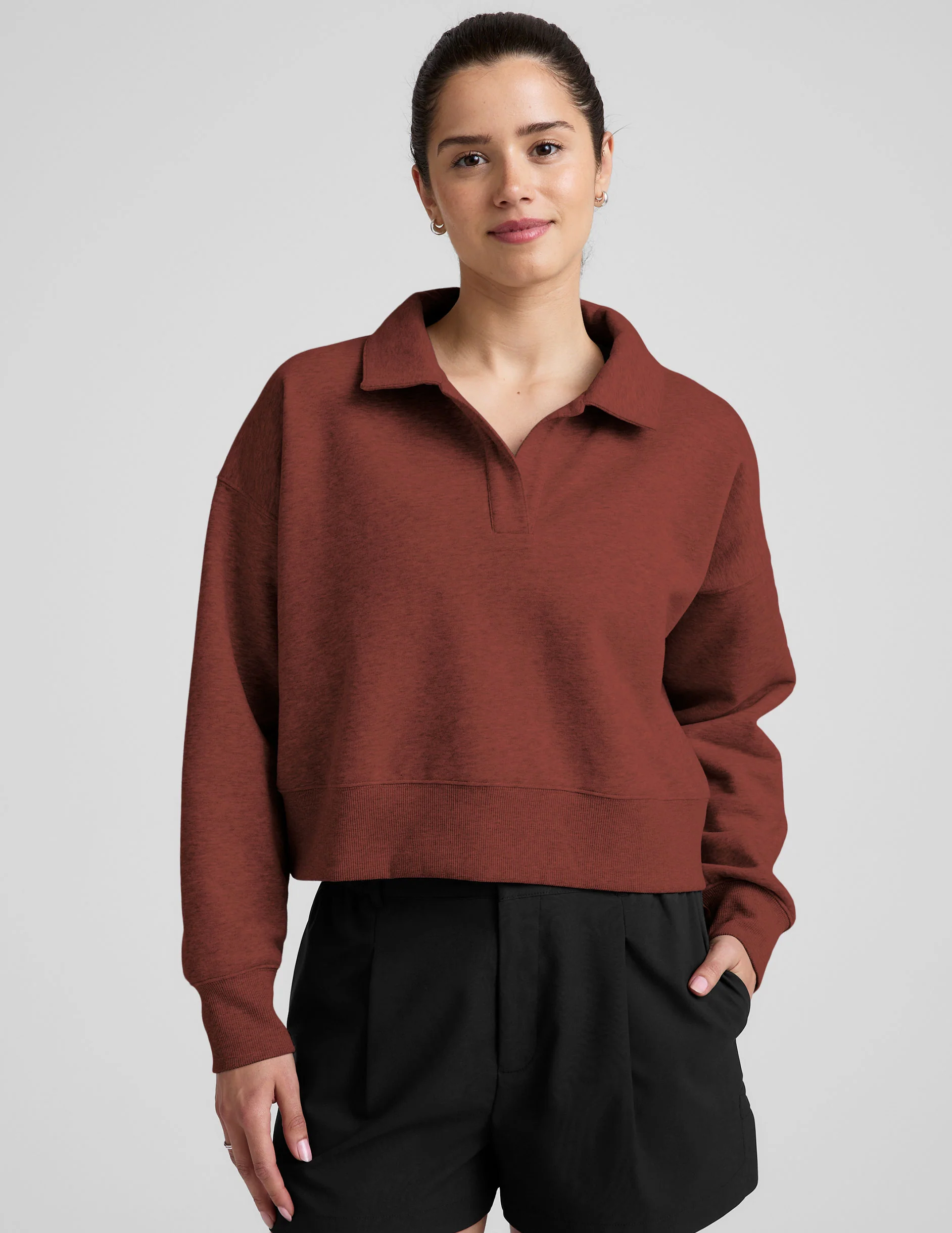 LuxeFleece™ Collared Sweatshirt - Image 2