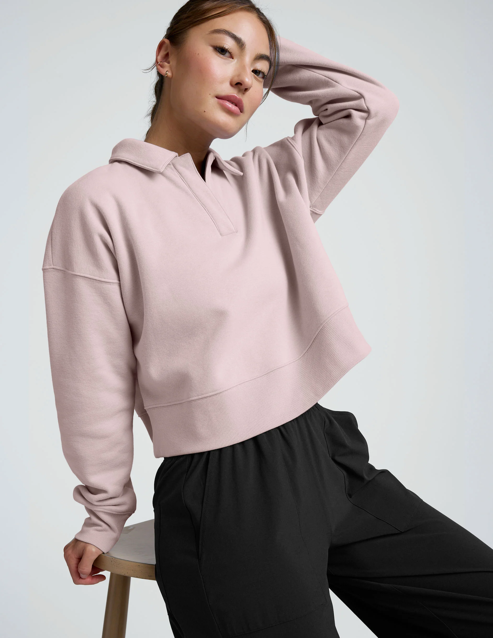 LuxeFleece™ Collared Sweatshirt - Image 3