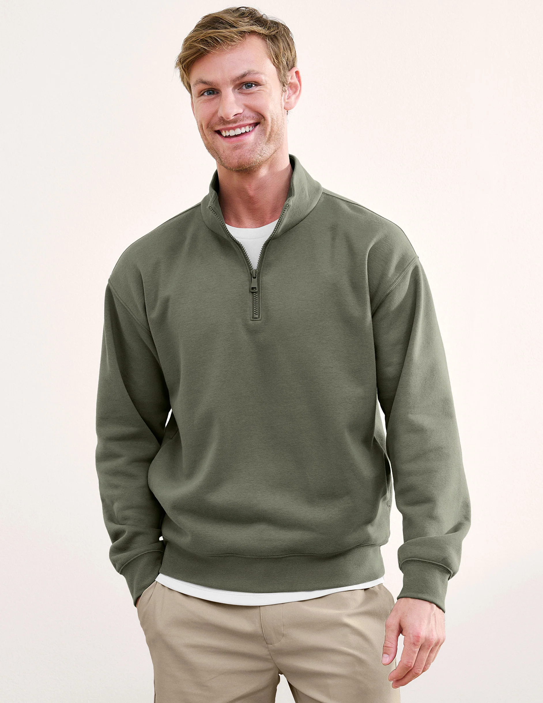 LuxeFleece™ Men's Half Zip Pullover - Image 6