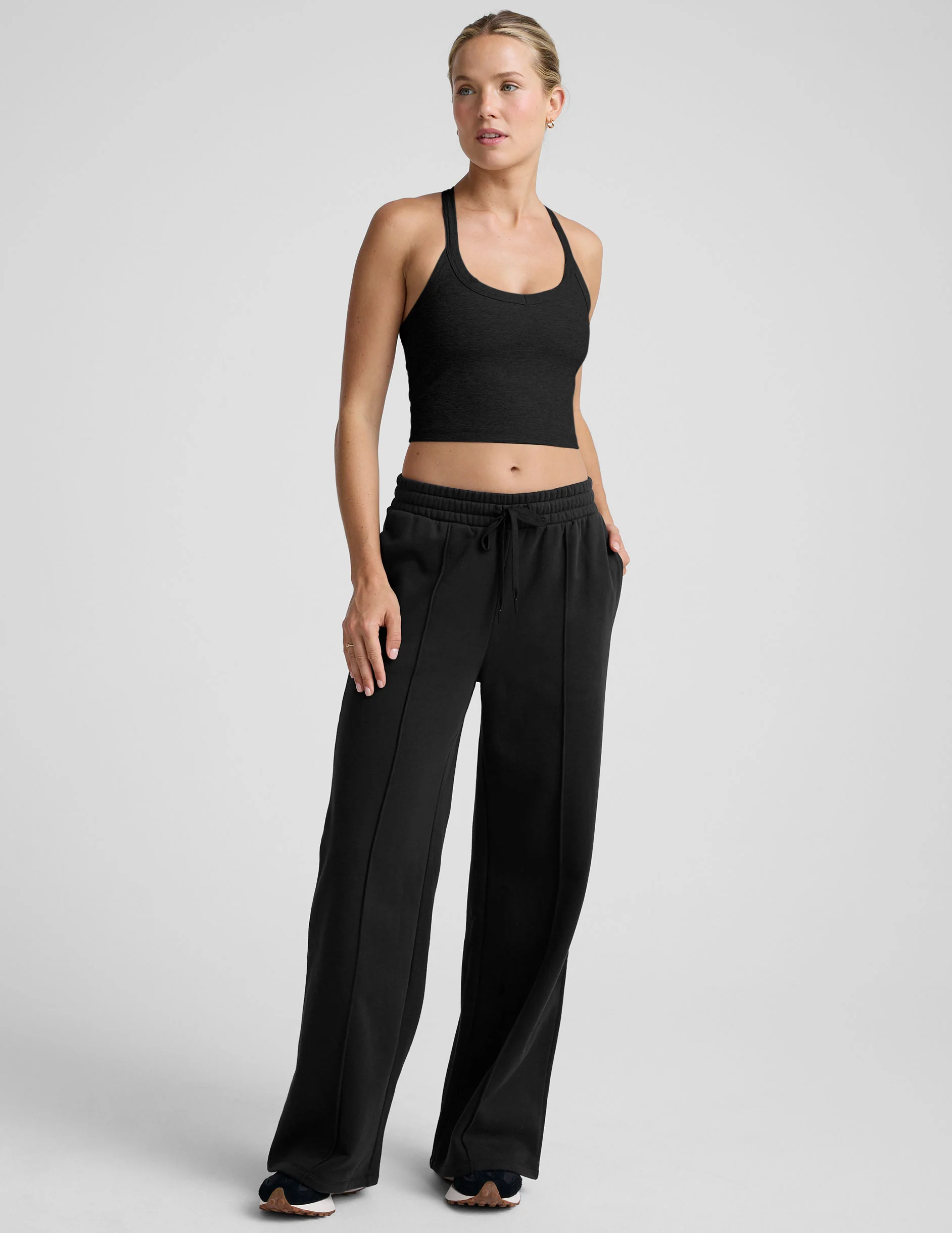 LuxeFleece™ Pintuck Wide Leg Pant