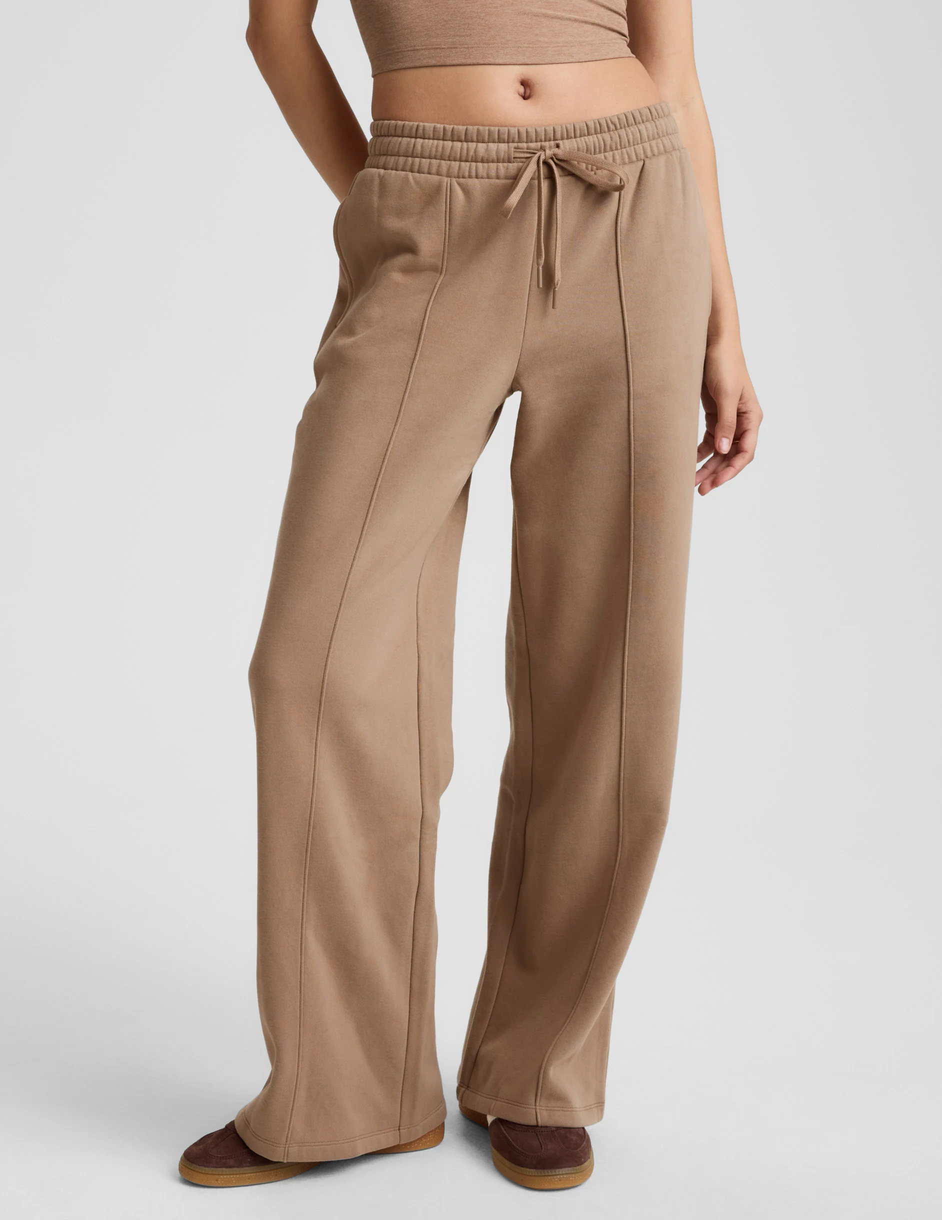 LuxeFleece™ Pintuck Wide Leg Pant - Image 3