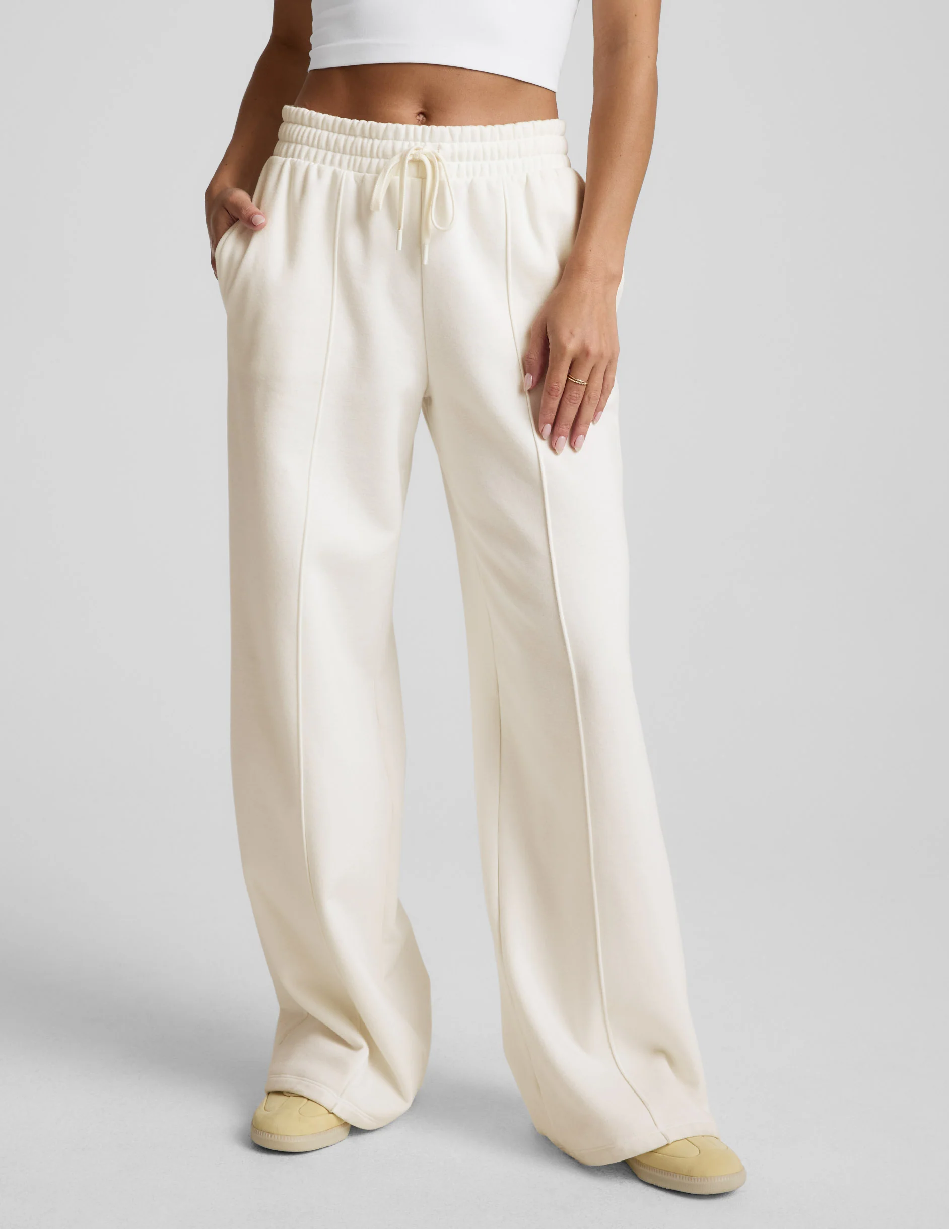 LuxeFleece™ Pintuck Wide Leg Pant - Image 2
