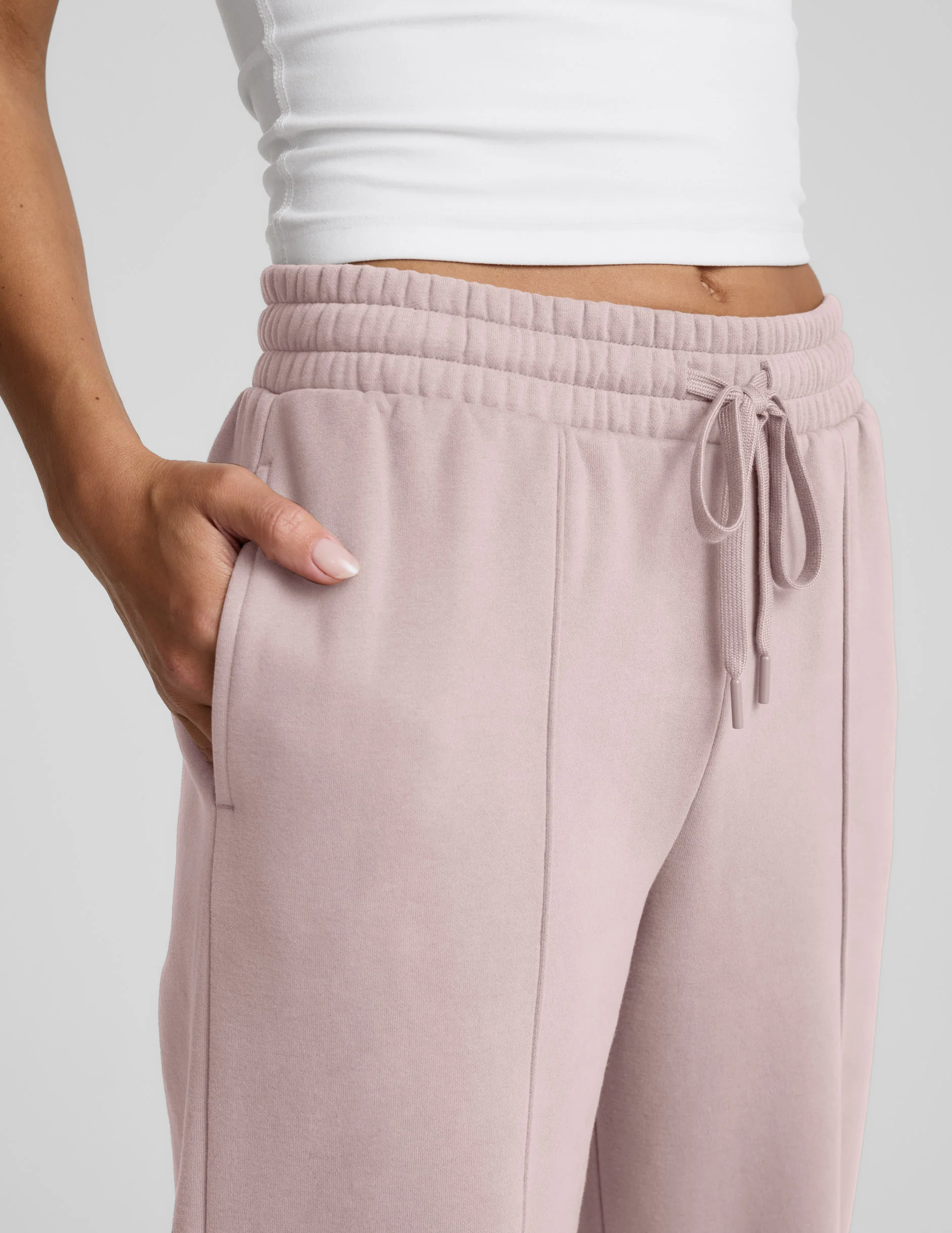LuxeFleece™ Pintuck Wide Leg Pant - Image 3
