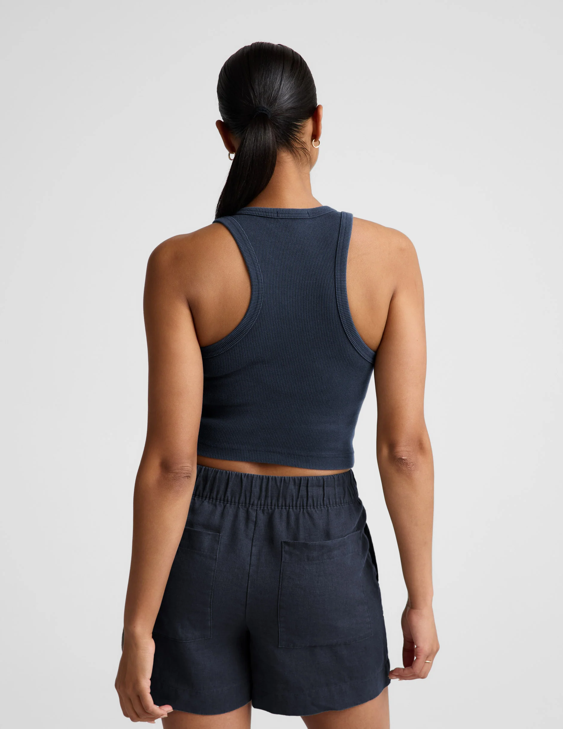 On Repeat Rib High Neck Cropped Tank - Image 3