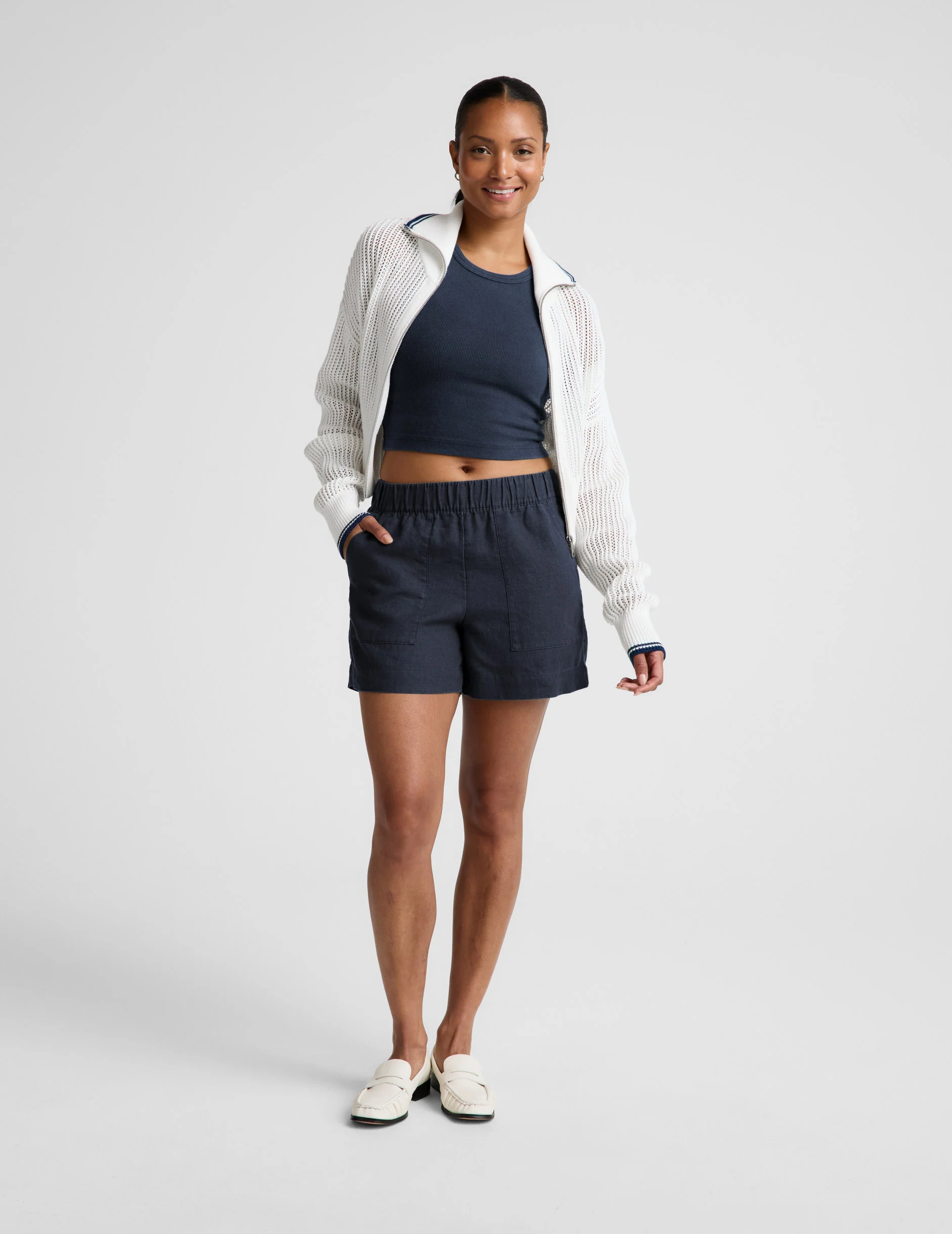 On Repeat Rib High Neck Cropped Tank - Image 4