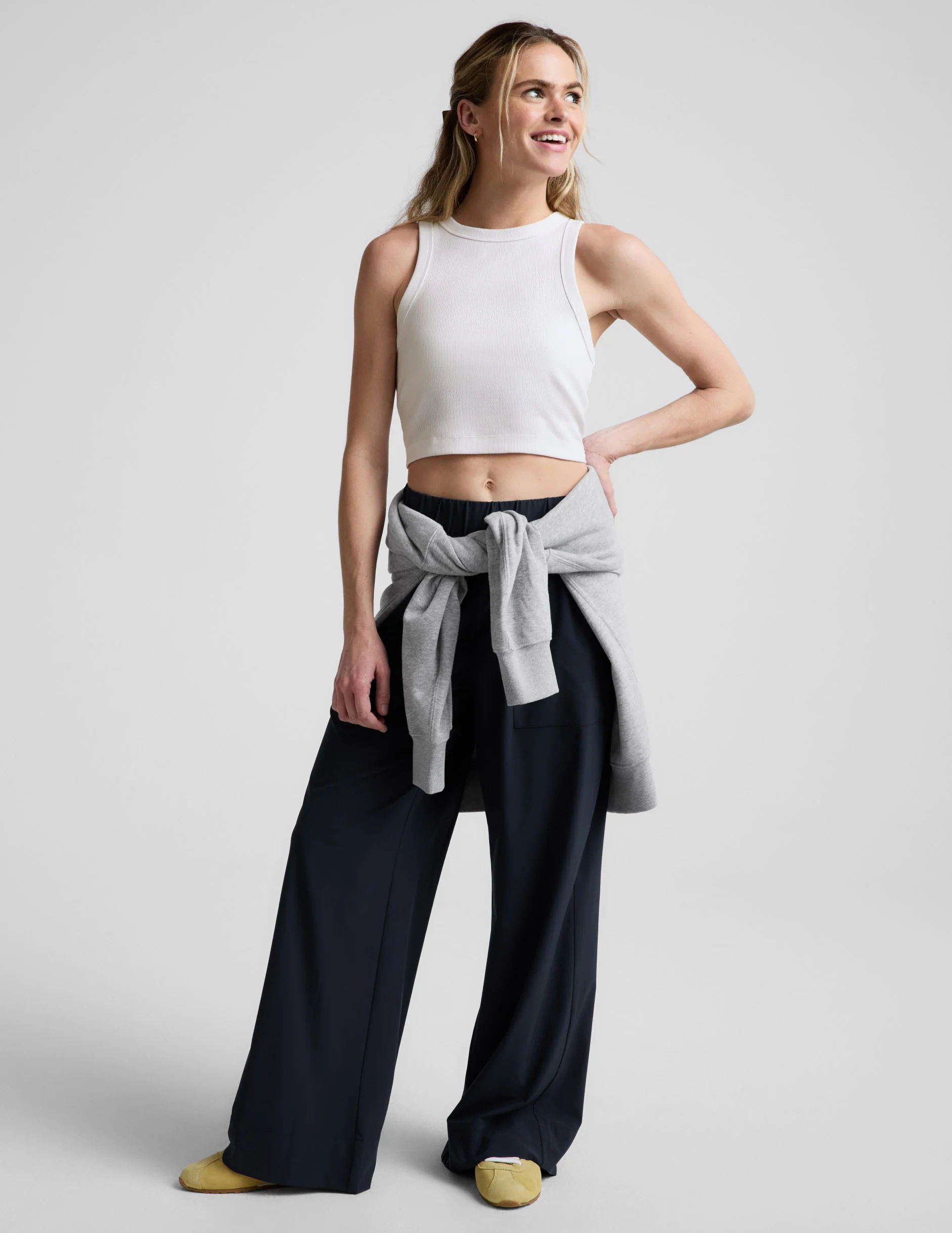 On Repeat Rib High Neck Cropped Tank - Image 3