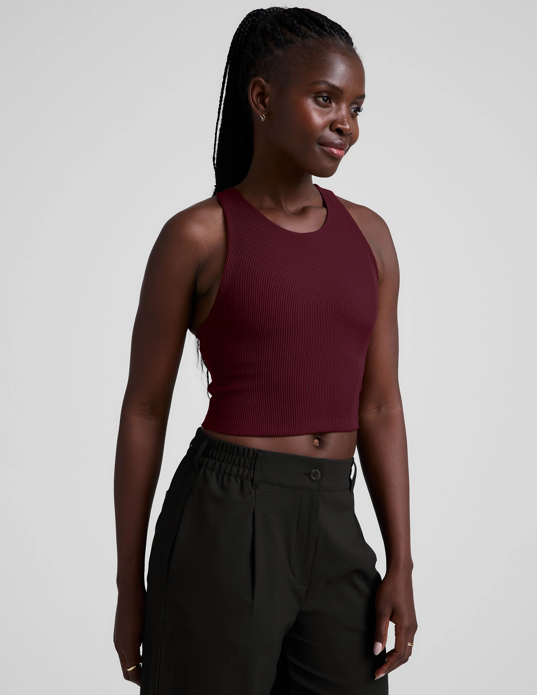 Refocus Ribbed Cropped Tank - Image 3