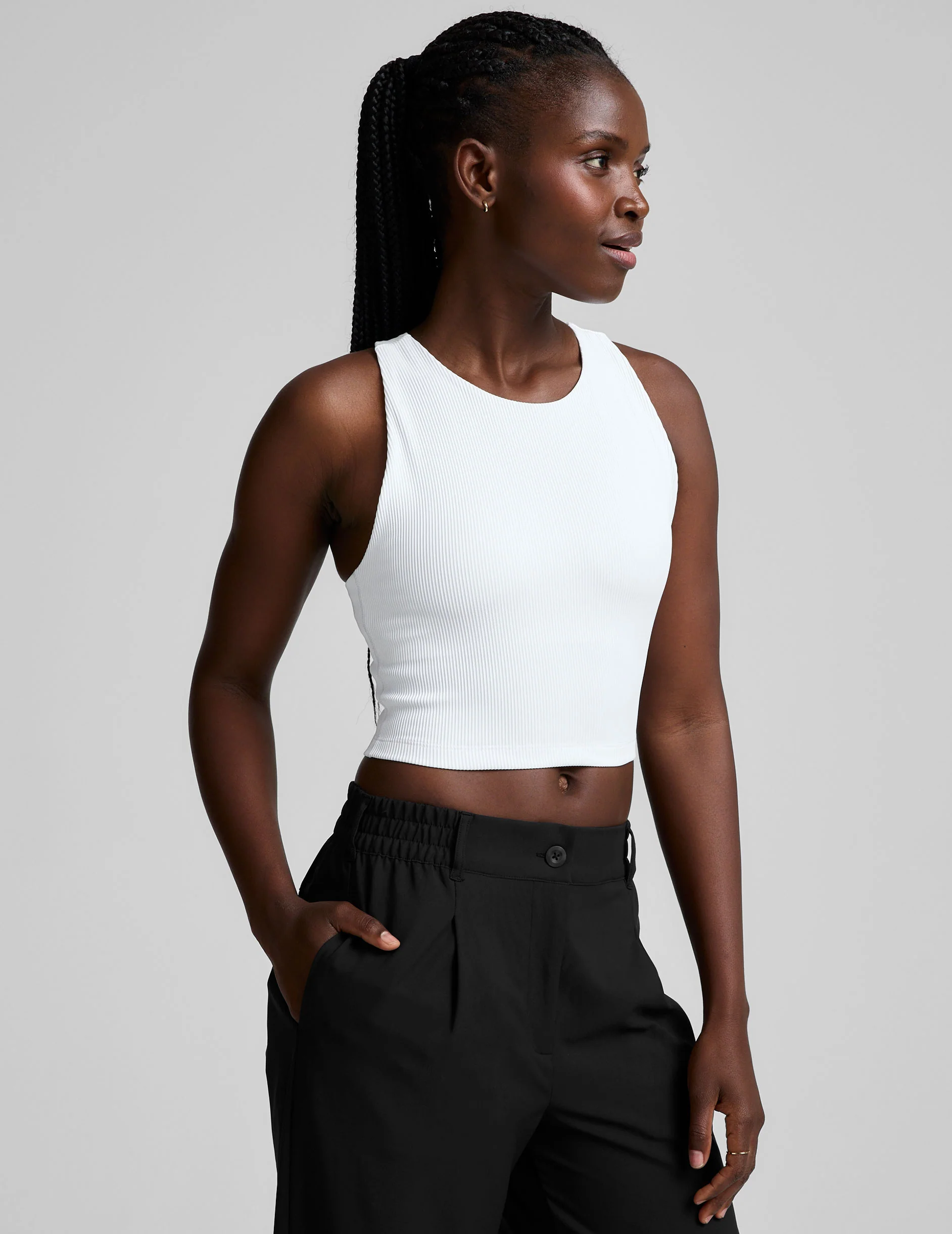 Refocus Ribbed Cropped Tank - Image 3