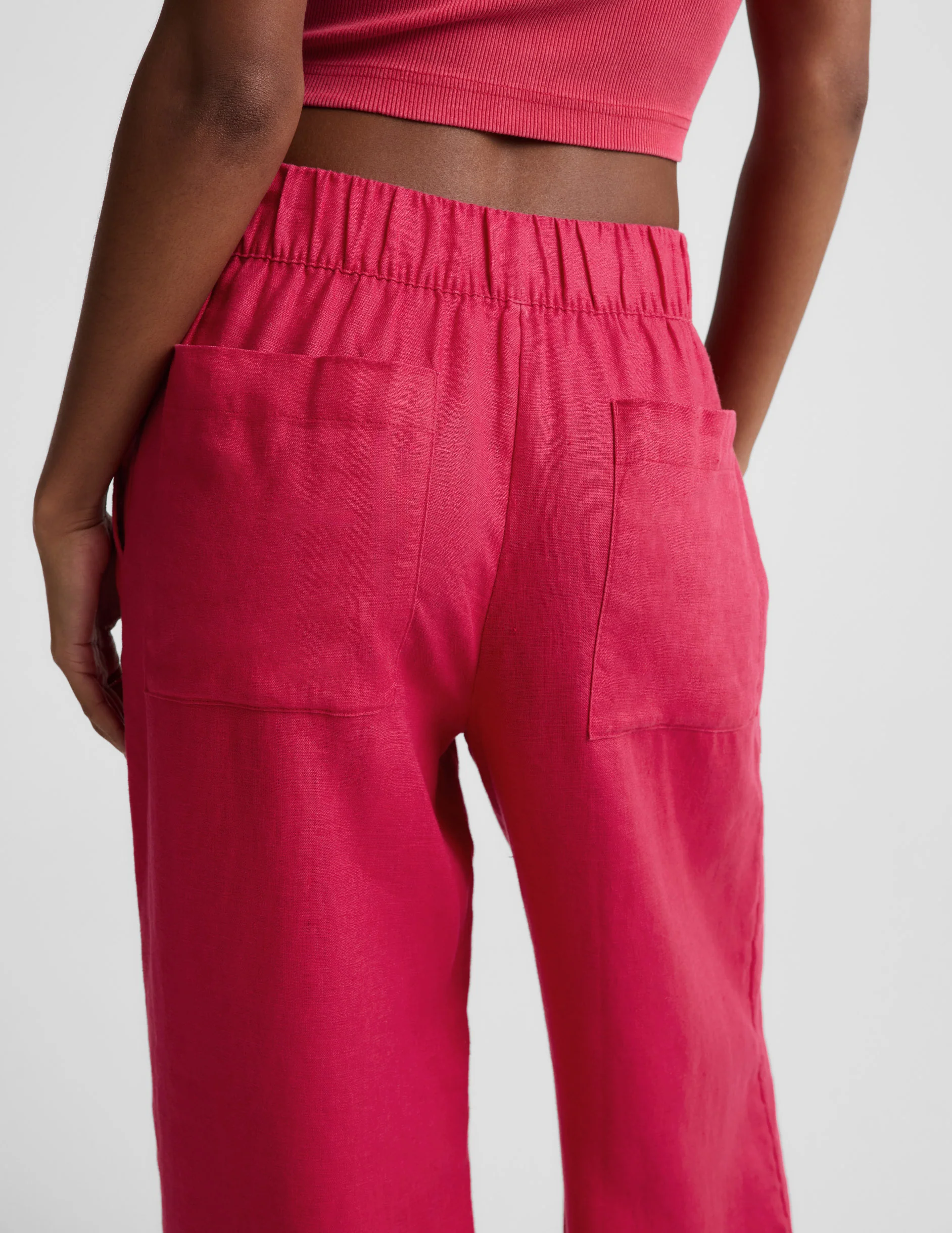 SoftWash Linen Easy Wide Leg Pant 29" - Image 6