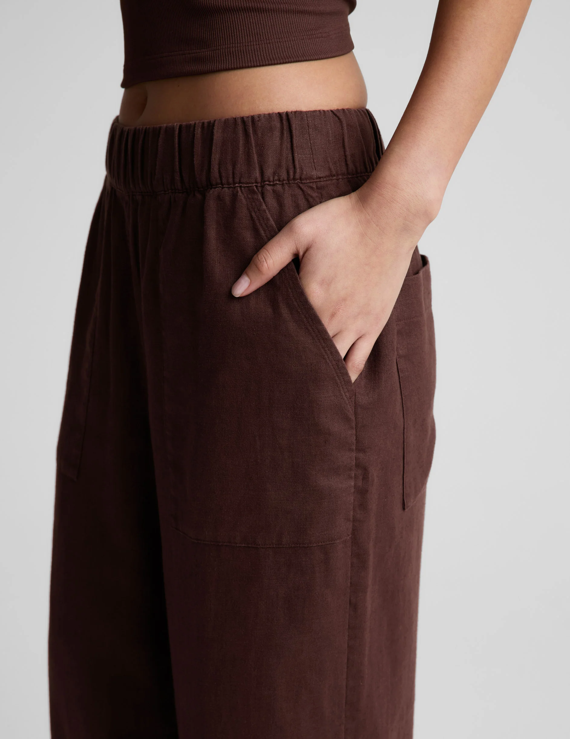 SoftWash Linen Easy Wide Leg Pant 29" - Image 2
