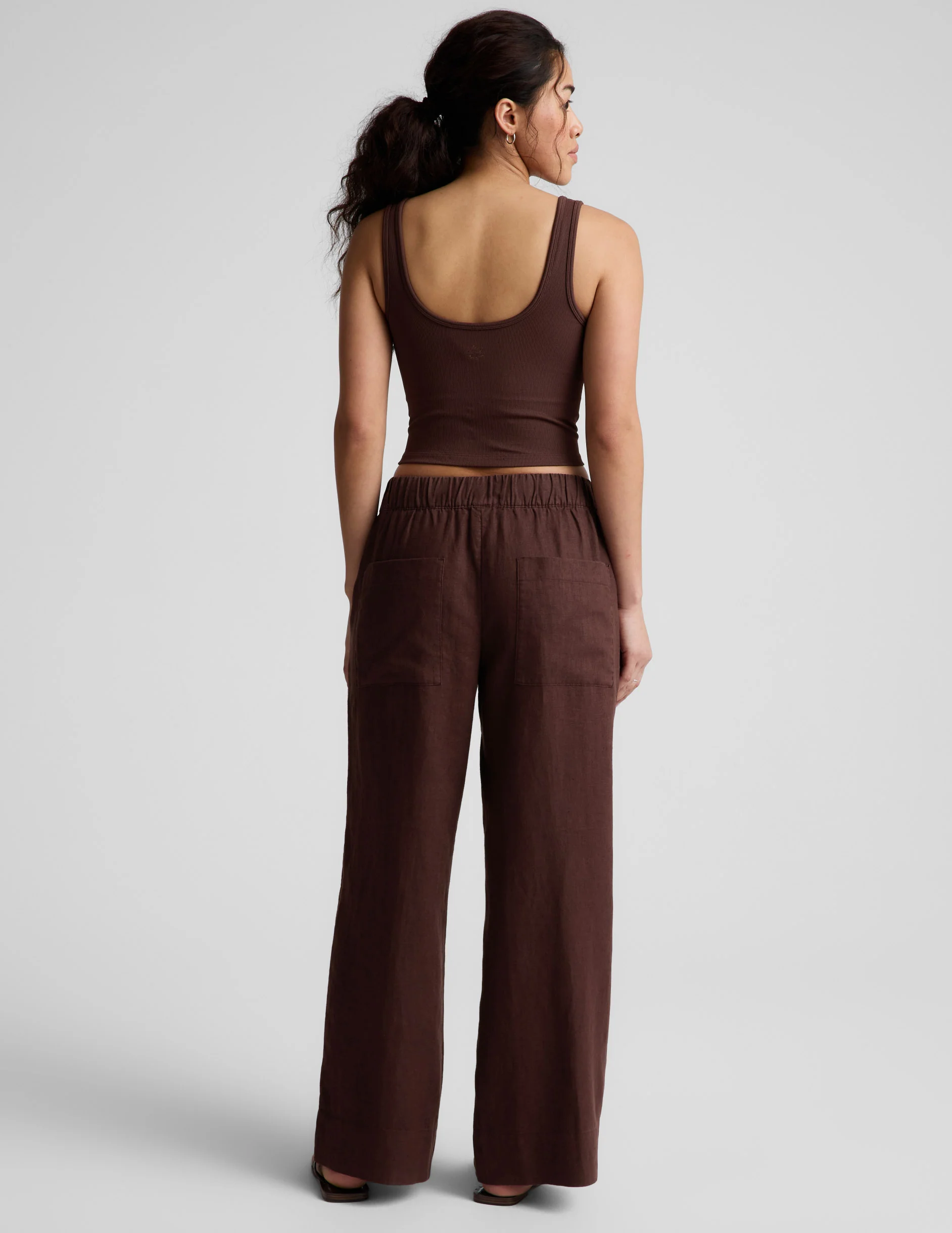 SoftWash Linen Easy Wide Leg Pant 29" - Image 3