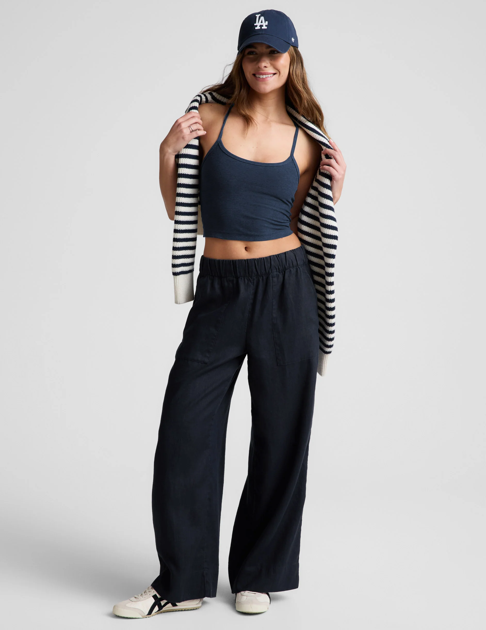 SoftWash Linen Easy Wide Leg Pant 29"