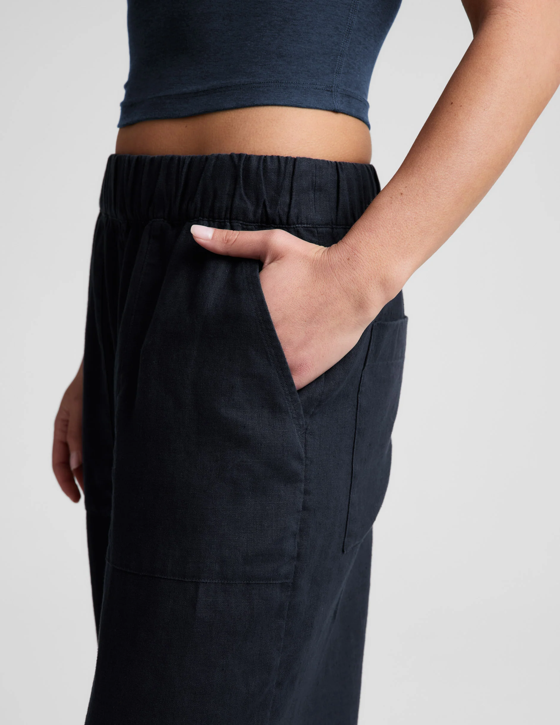 SoftWash Linen Easy Wide Leg Pant 29" - Image 3