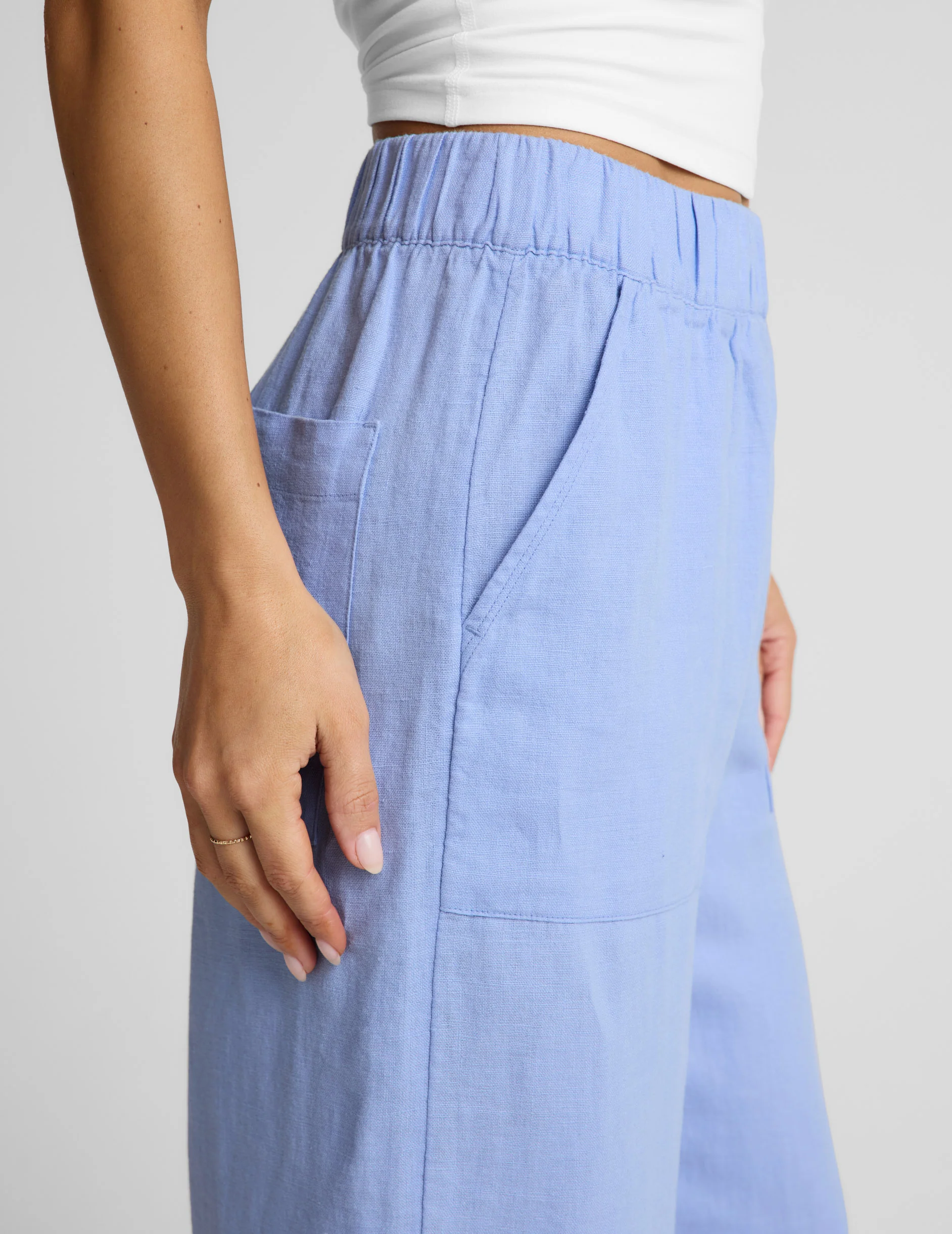 SoftWash Linen Easy Wide Leg Pant 31" - Image 4