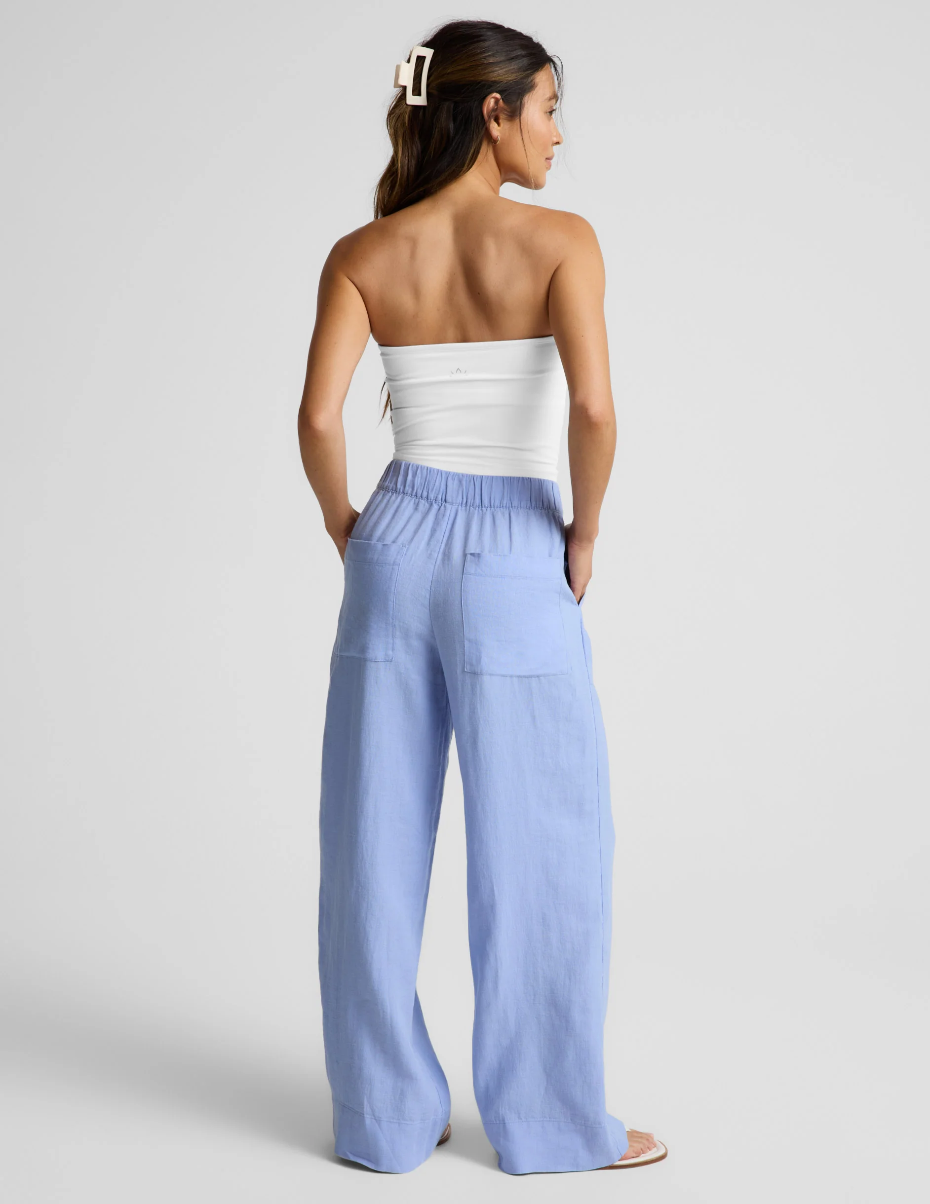 SoftWash Linen Easy Wide Leg Pant 31" - Image 6