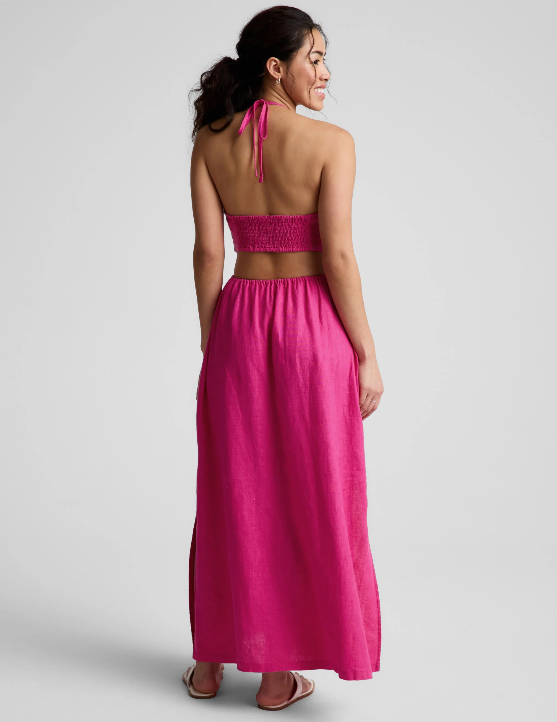 SoftWash Linen Halter Dress - Image 2