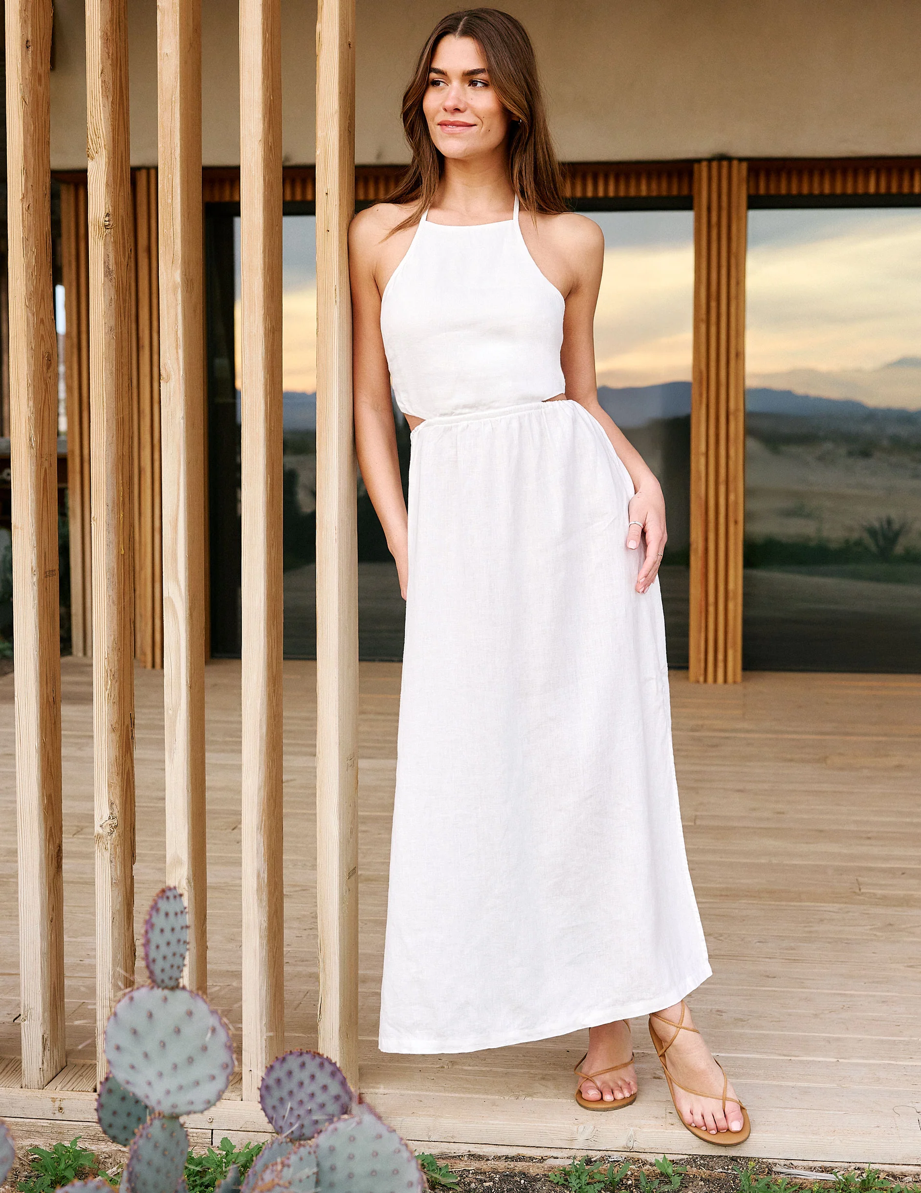 SoftWash Linen Halter Dress