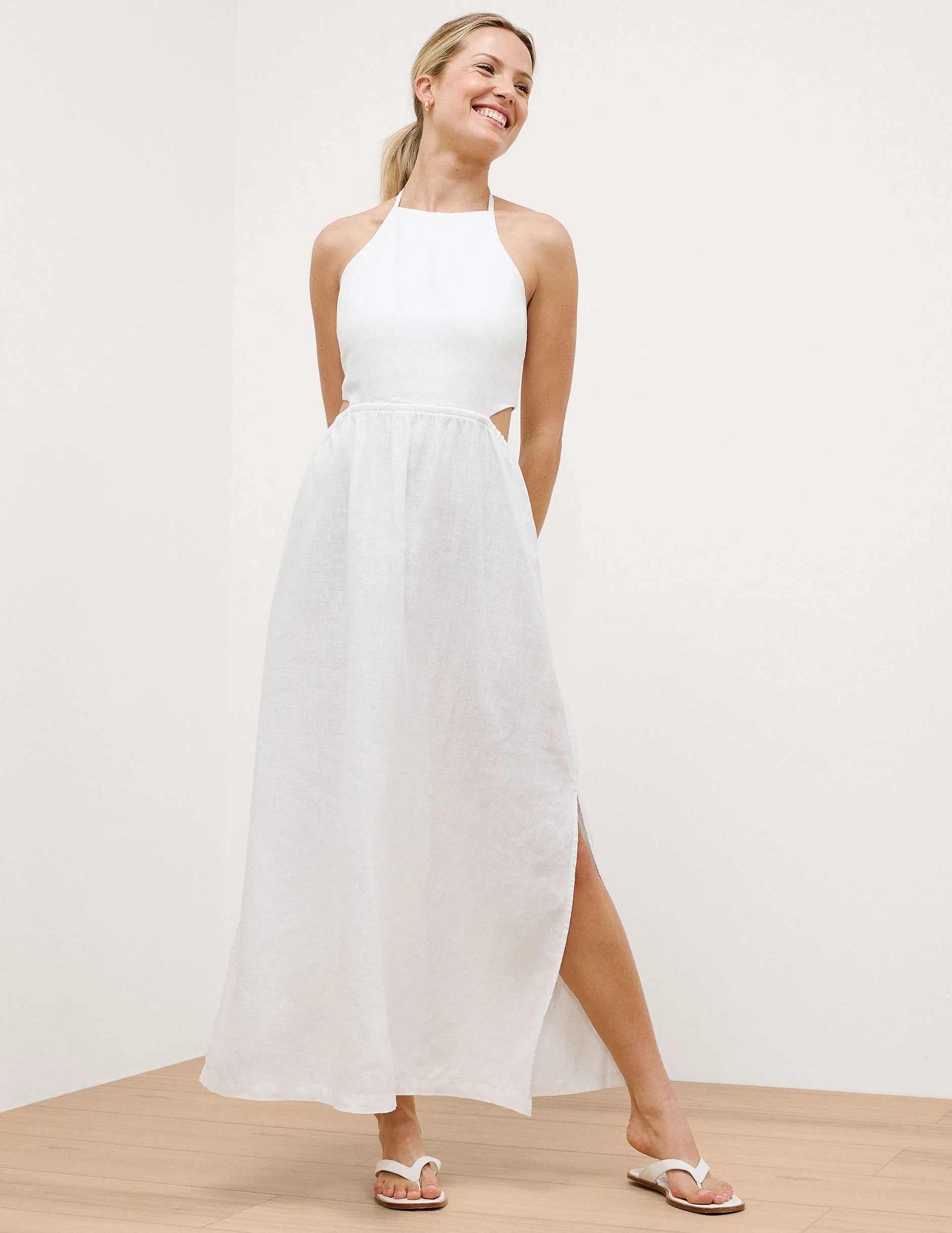 SoftWash Linen Halter Dress - Image 4