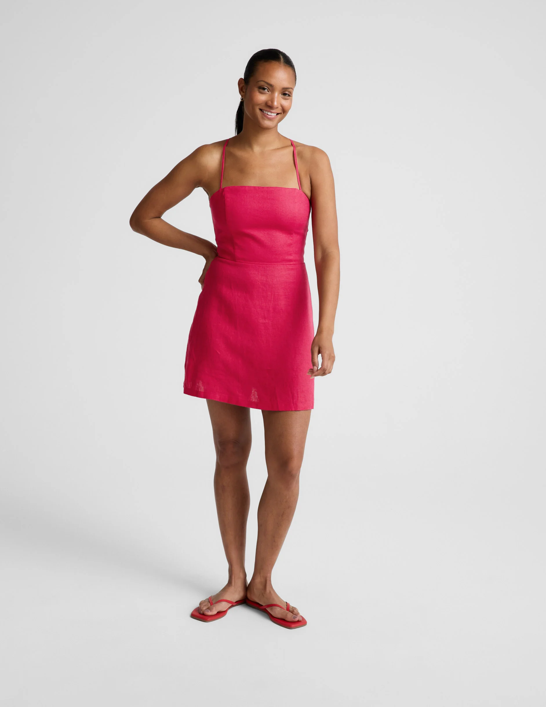 SoftWash Linen Seaside Mini Dress - Image 4