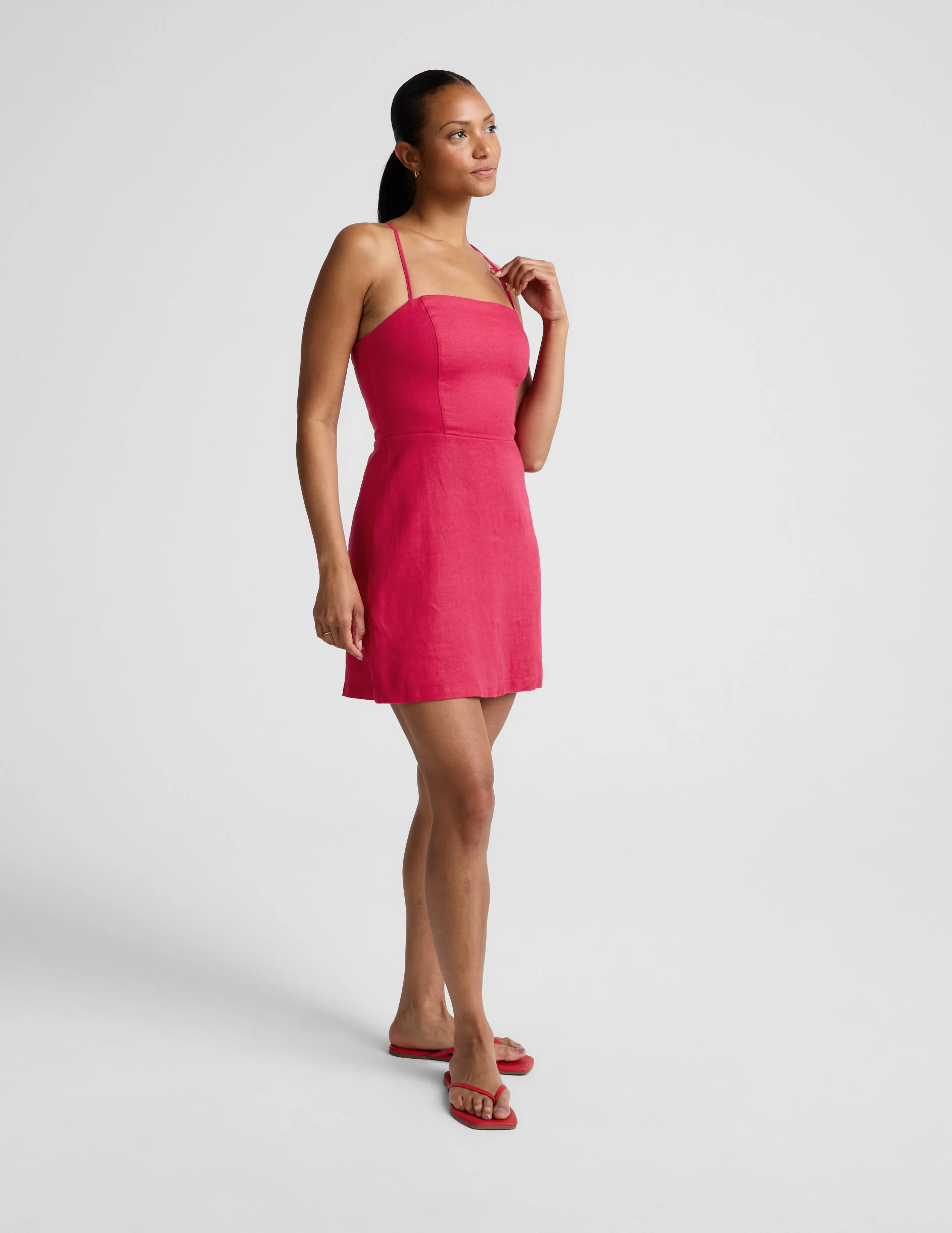 SoftWash Linen Seaside Mini Dress - Image 5