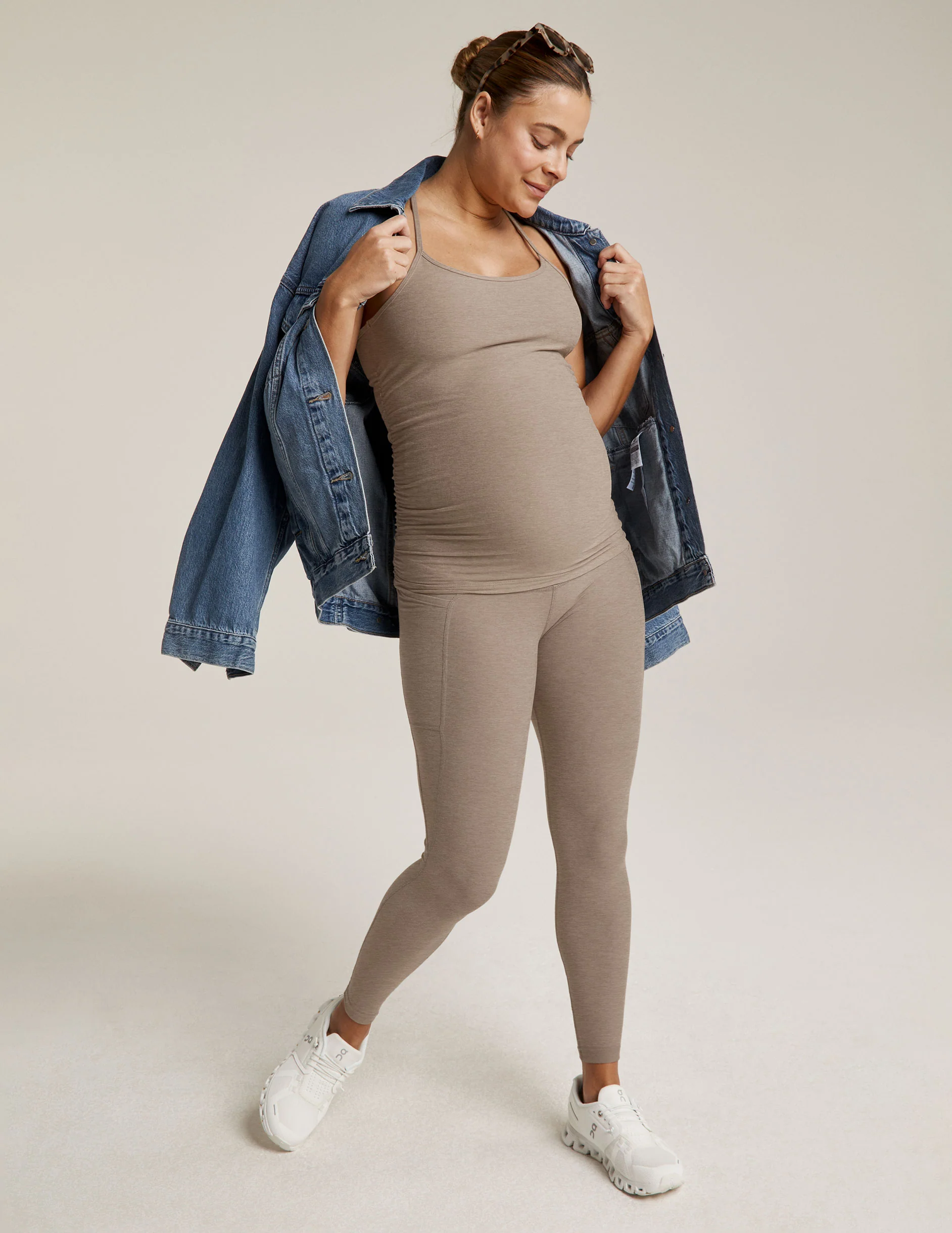 Spacedye™ Keep Your Cool Maternity Slim Racerback Tank - Image 5