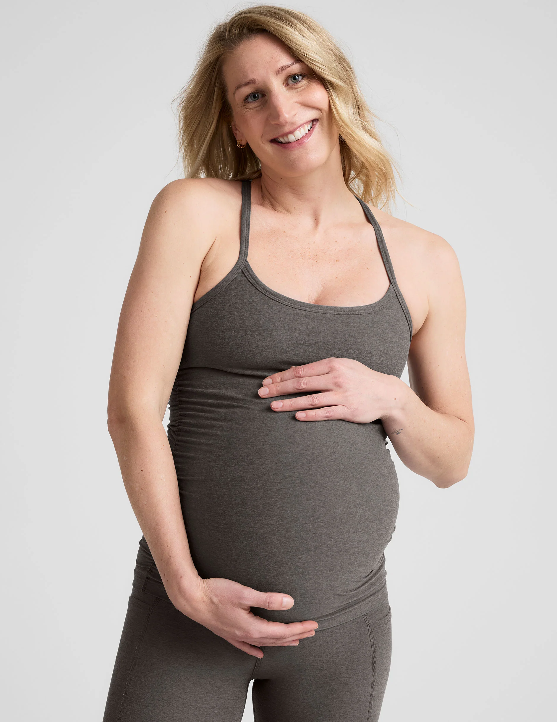 Spacedye™ Keep Your Cool Maternity Slim Racerback Tank - Image 2