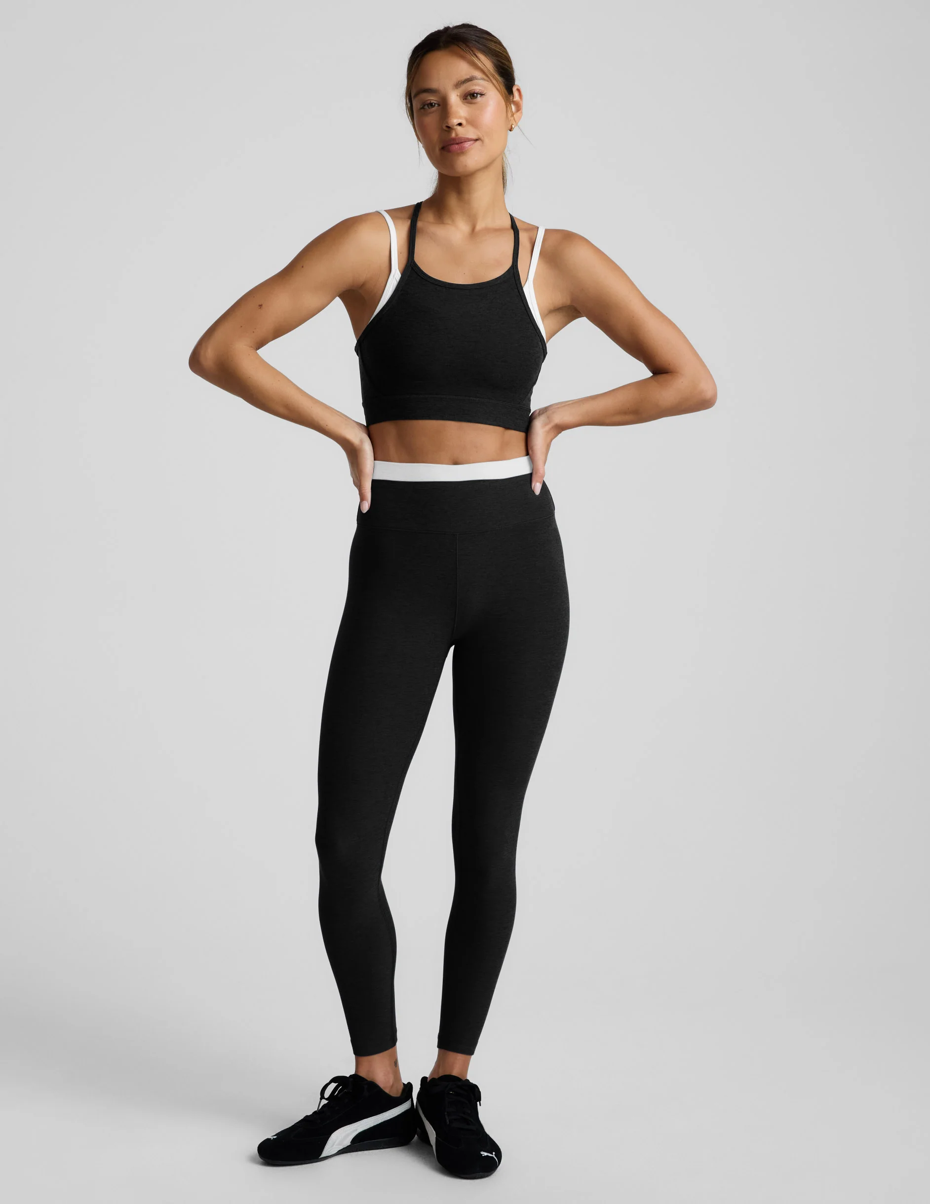 Spacedye™ Layered High Waisted Midi Legging