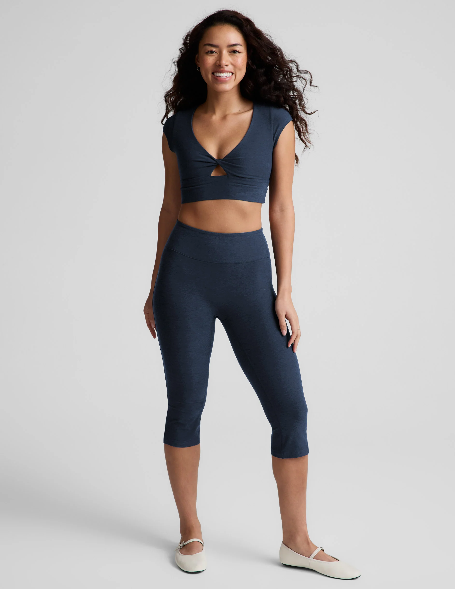 Spacedye™ Mid-Rise Slit Pedal Pusher Legging