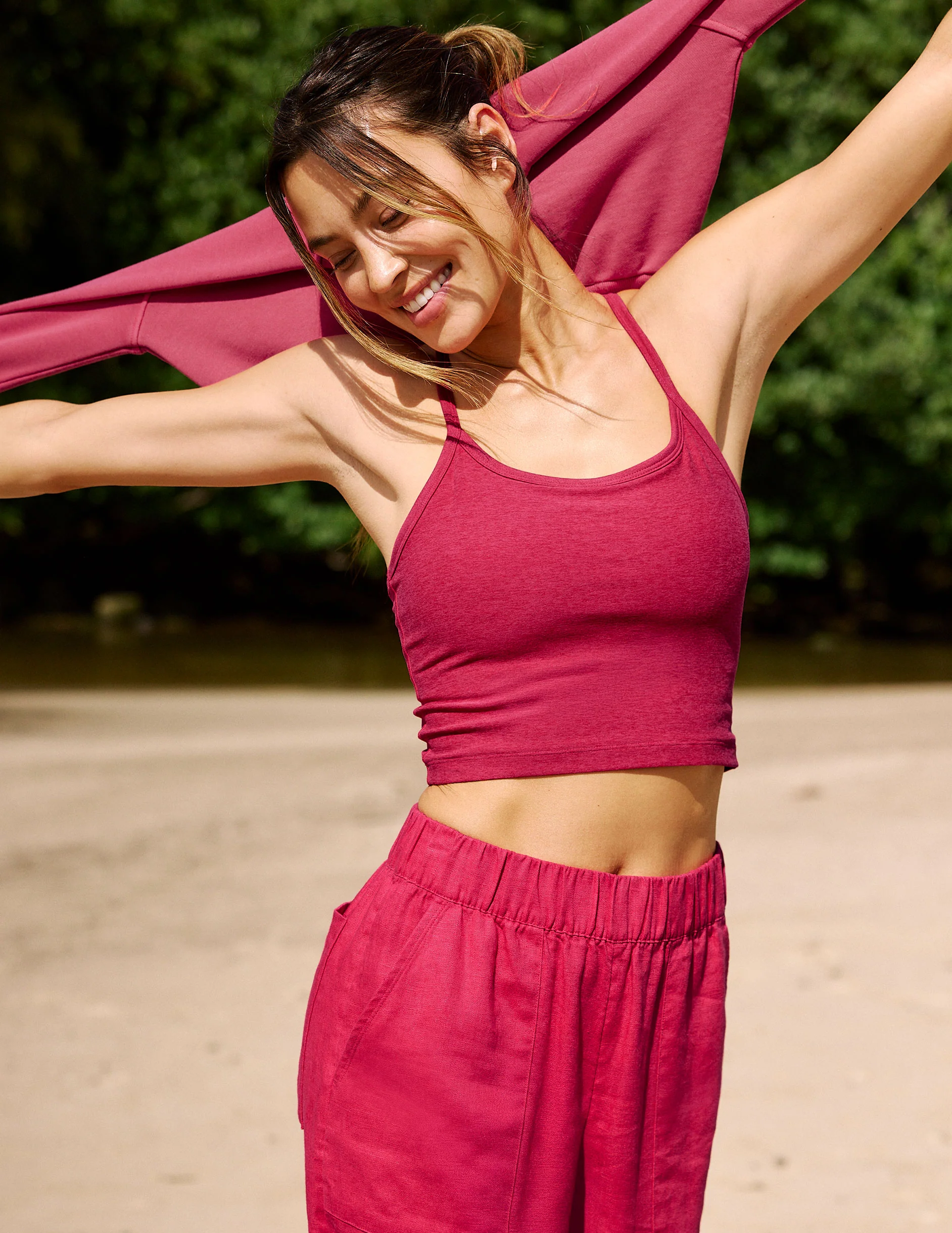 Spacedye™ Slim Racerback Cropped Tank
