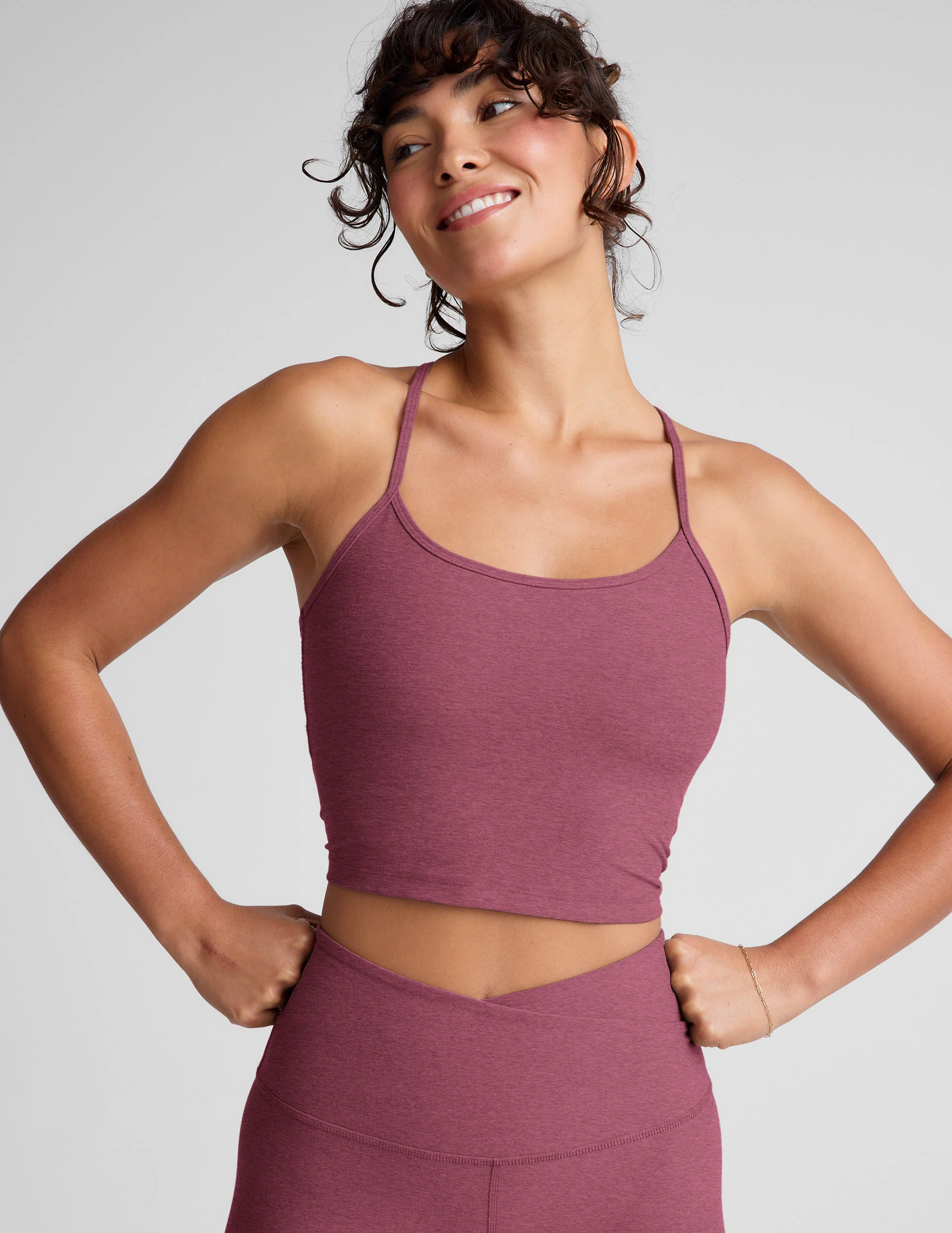 Spacedye™ Slim Racerback Cropped Tank
