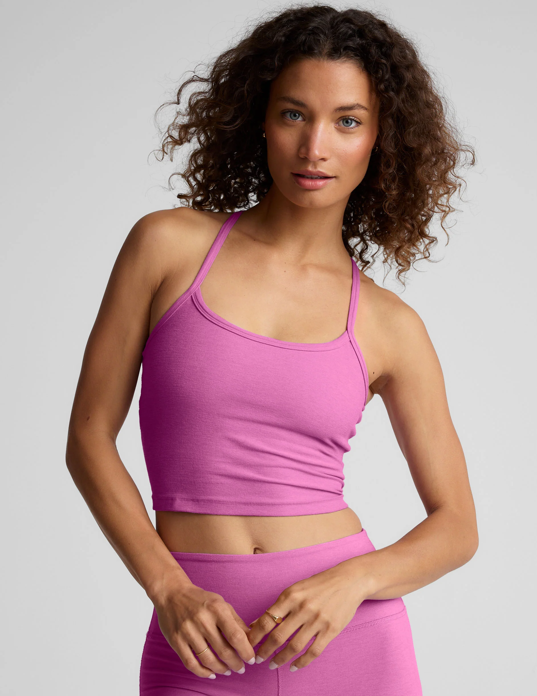 Spacedye™ Slim Racerback Cropped Tank