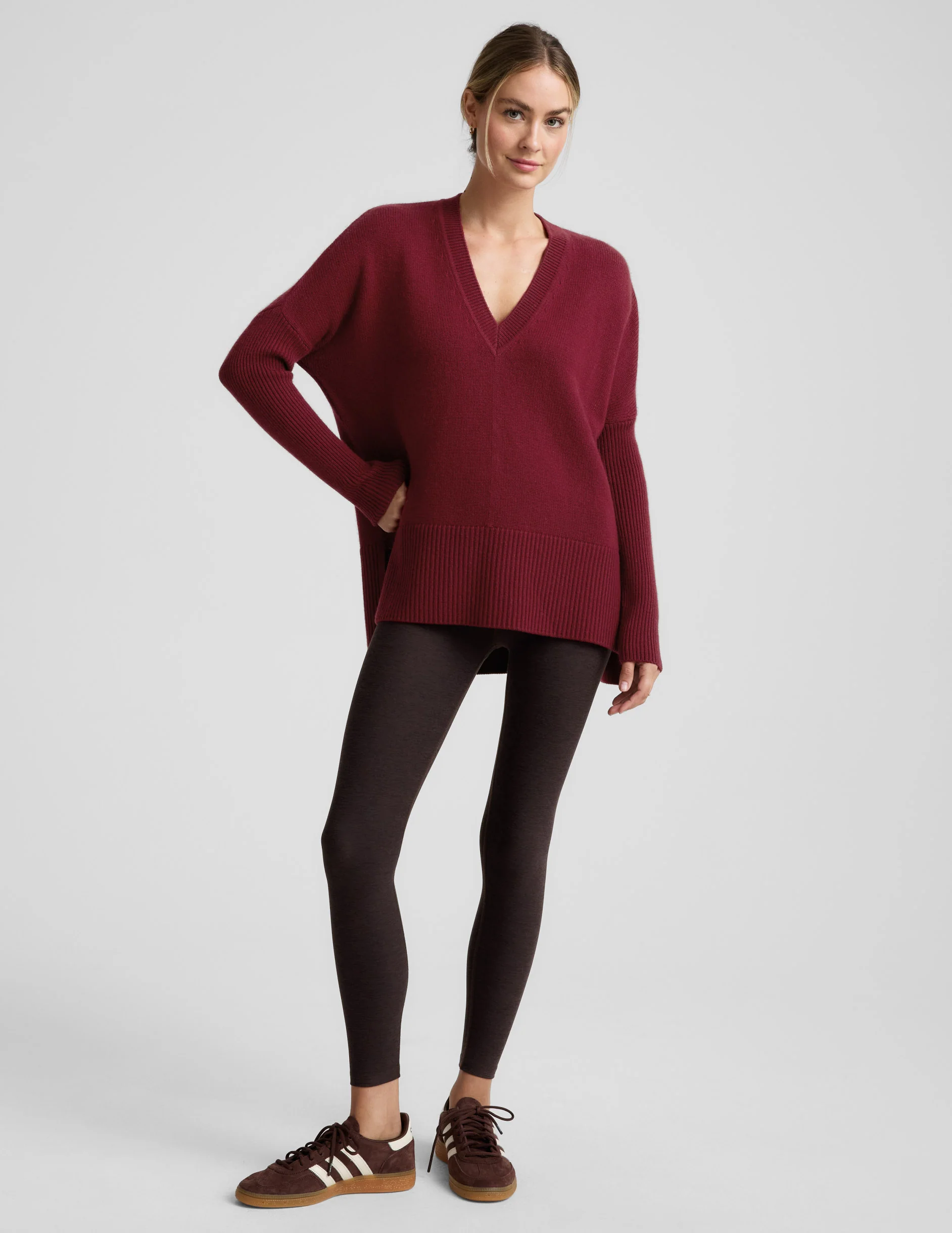 Wool-Cashmere V-Neck Sweater - Image 4